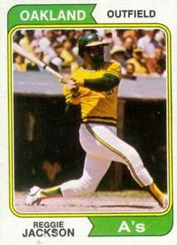 1974 Topps baseball #130 Reggie Jackson