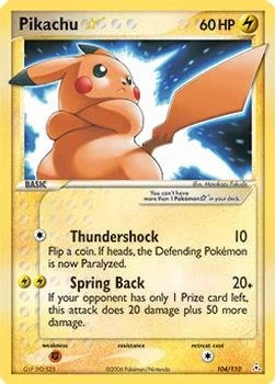 2006 Pokemon EX Holon Phantoms #104 Pikachu-Holo Gold Star