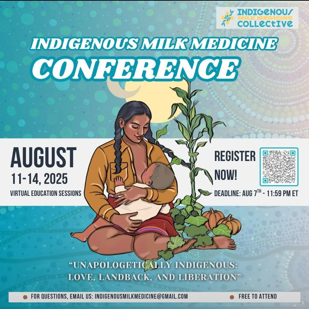 Join the Center for Native Health at the Museum of the Cherokee People to tune in to the Indigenous Milk Medicine Conference on Monday, August 11 through Thursday, August 14 from 2:00 to 5:00 PM EST. Light snacks will be available.
Register here: htt
