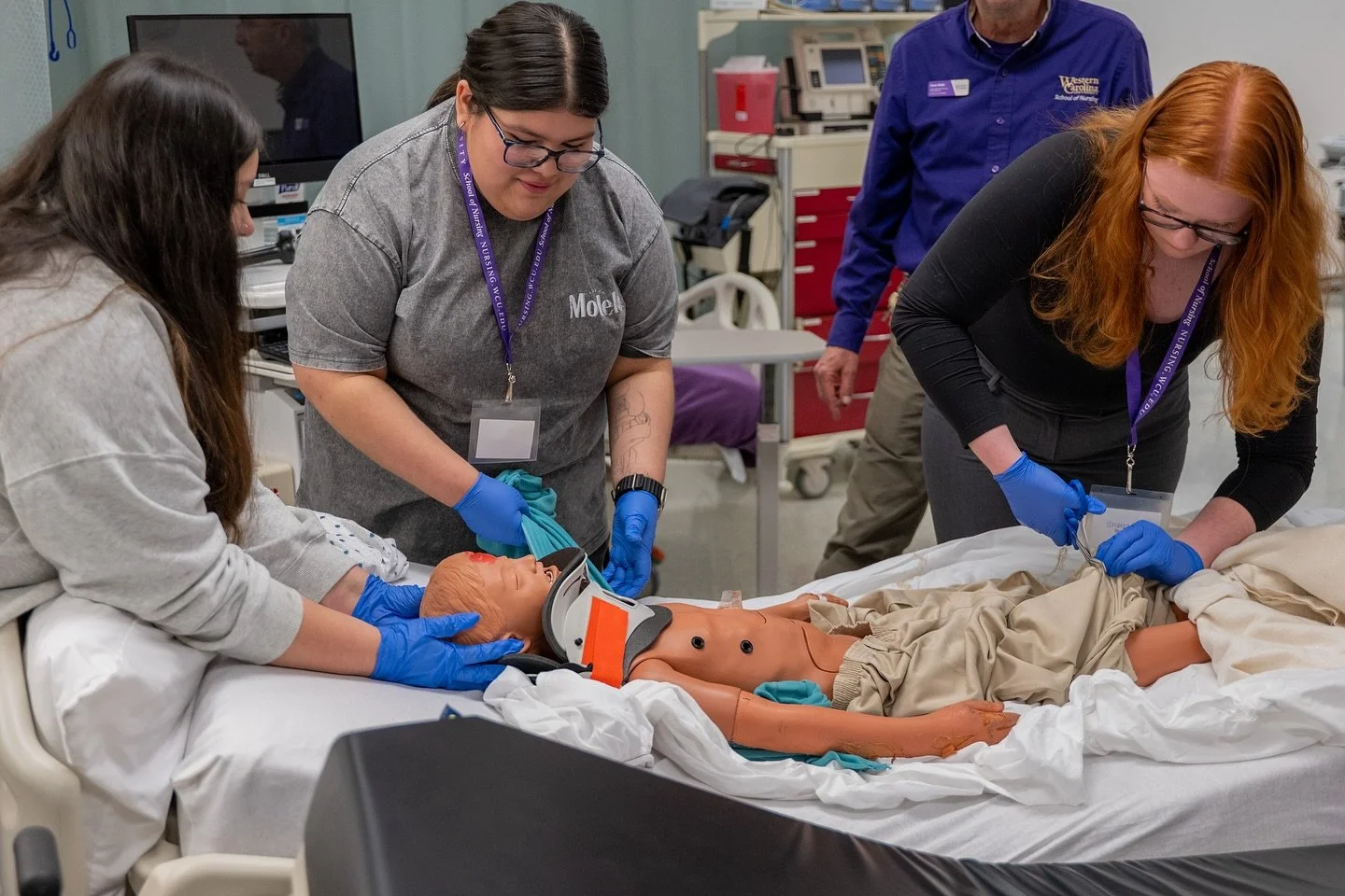 MedCaT’s spring learning lab took place on April 12th at WCU! Students got a campus tour, and participated in multiple hands on simulation activities including  a labor and delivery simulation. If you are a high schooler interested in going int