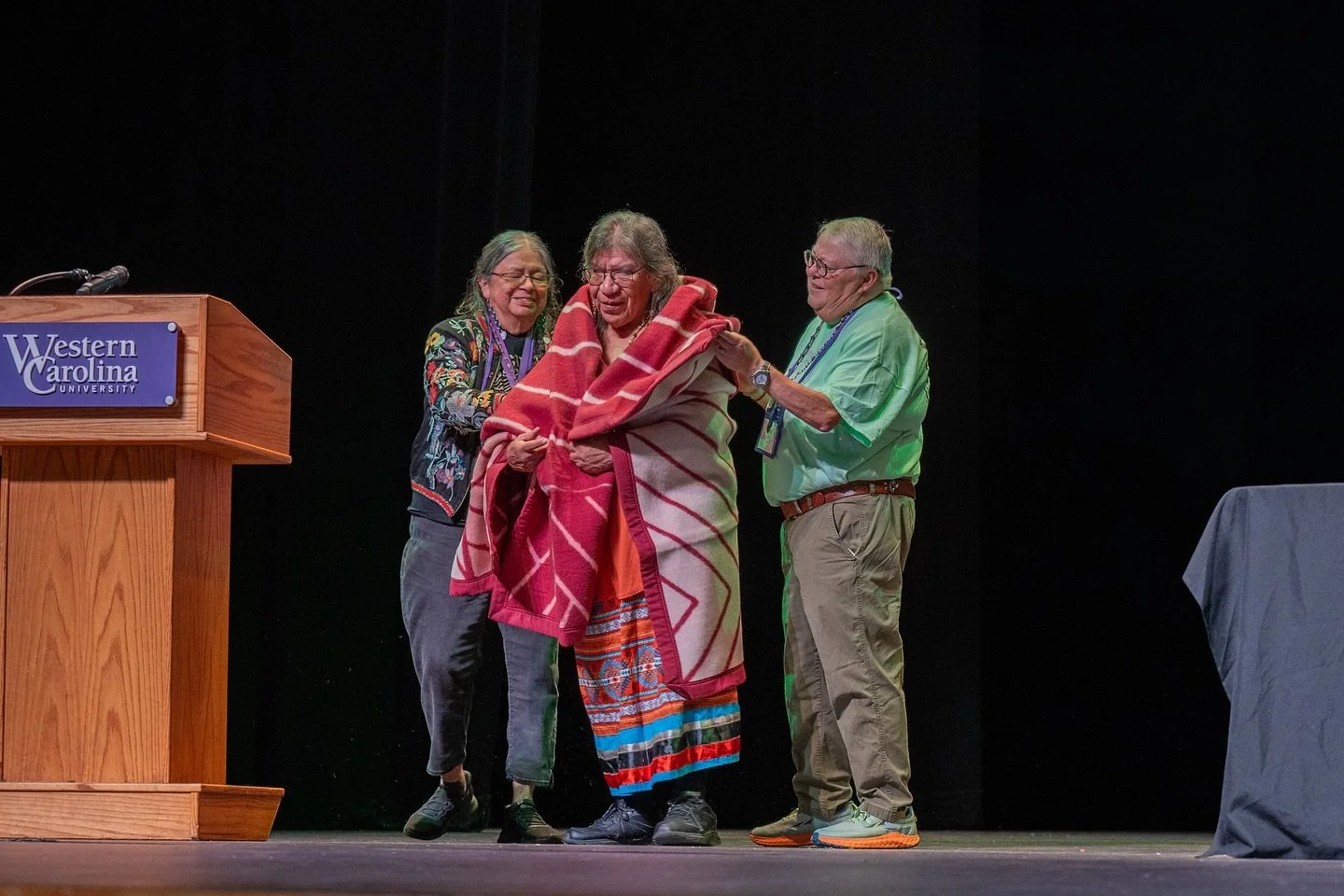 During this year&rsquo;s Rooted in the Mountains Symposium, we were honored to recognize three women whose dedication and vision have shaped and strengthened Indigenous birthwork and community care.
Onita Bush was honored by Katsi Cook (Mohawk midwif