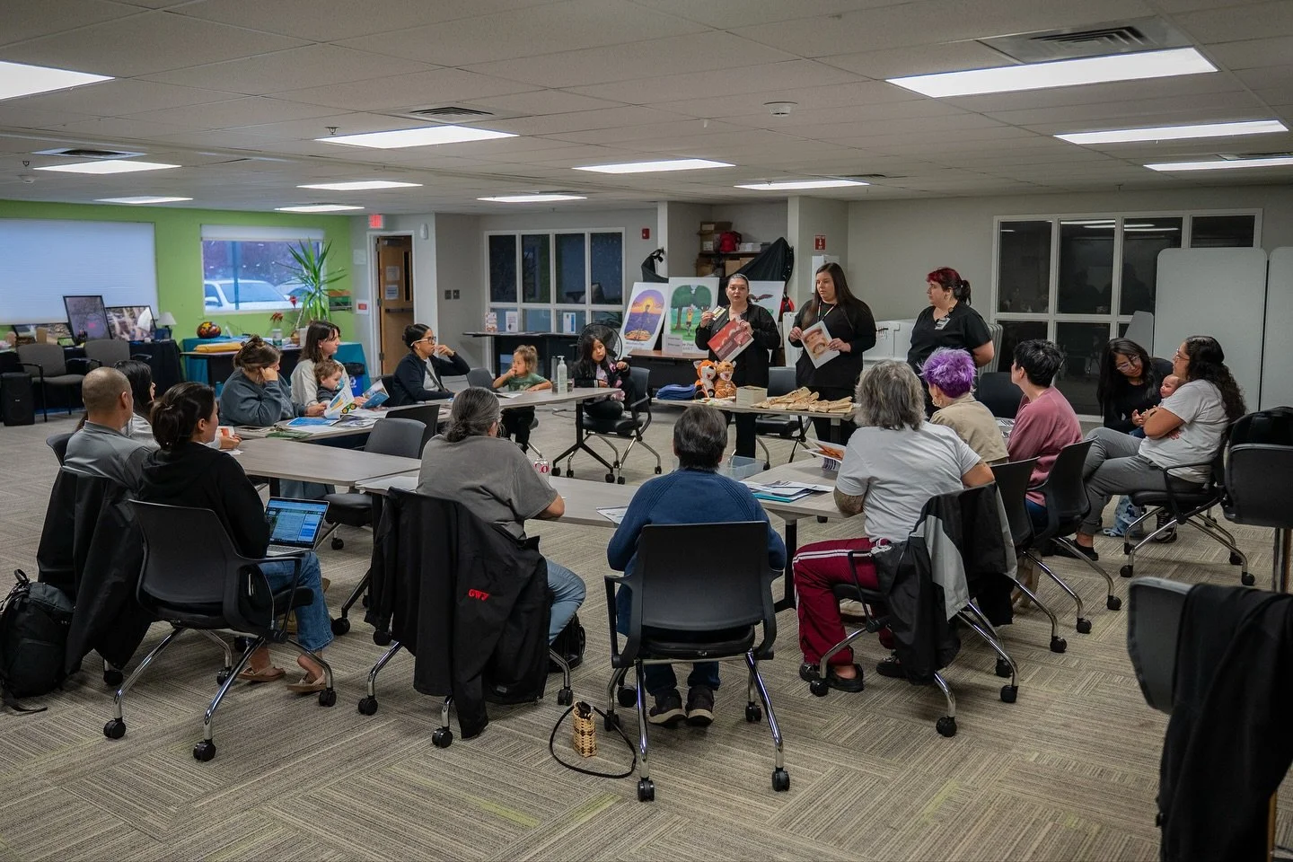 Did you know October is National Dental Hygiene Month? We had a wonderful time at our most recent Mothers Gathering on October 28, 2025. Cherokee Indian Hospital Dental Clinic’s Pediatric Dental Assistants Kandice Matthews, Kelsey Reed, and Kat