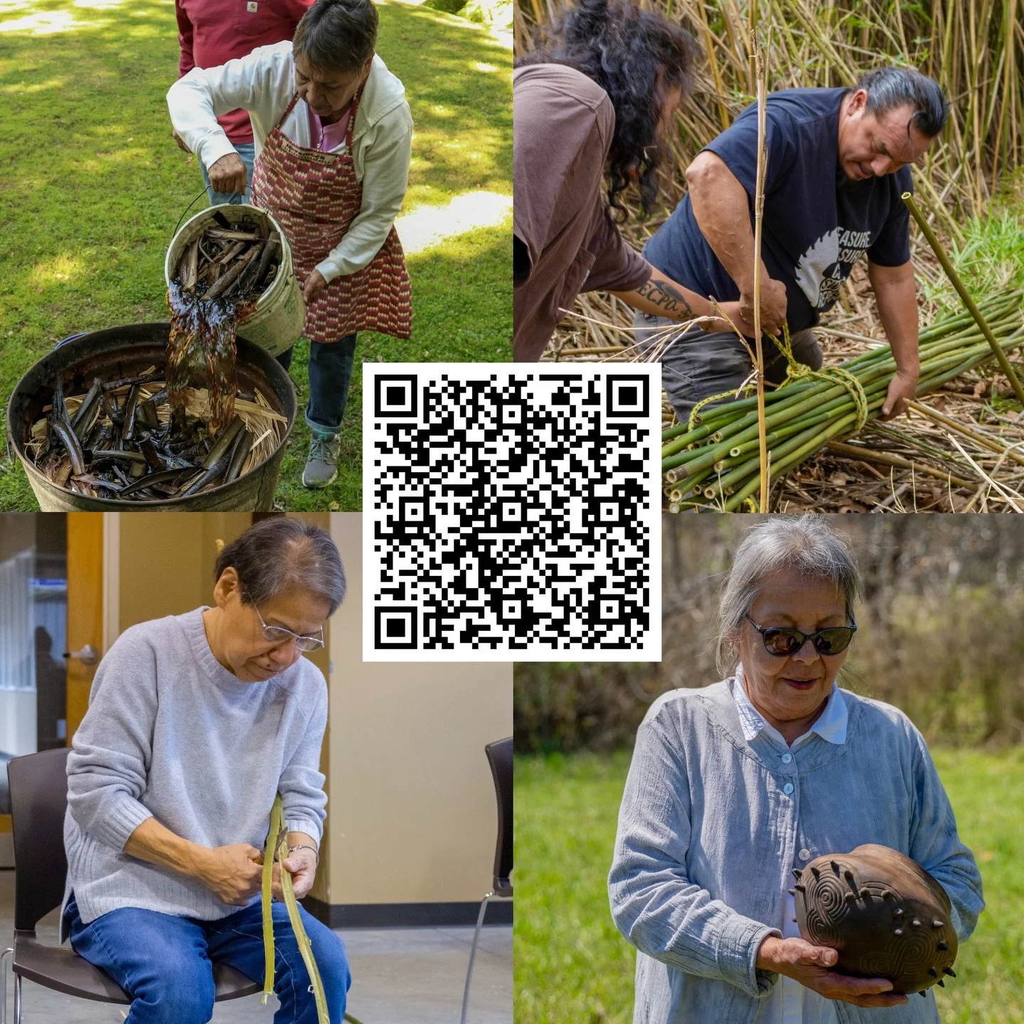 Calling all EBCI traditional artists! Please fill out our RTCAR Artisan Survey, linked below, in our bio, and through the QR code in this post, if you are interested in accessing artisan materials, harvesting opportunities, sharing or gaining knowled