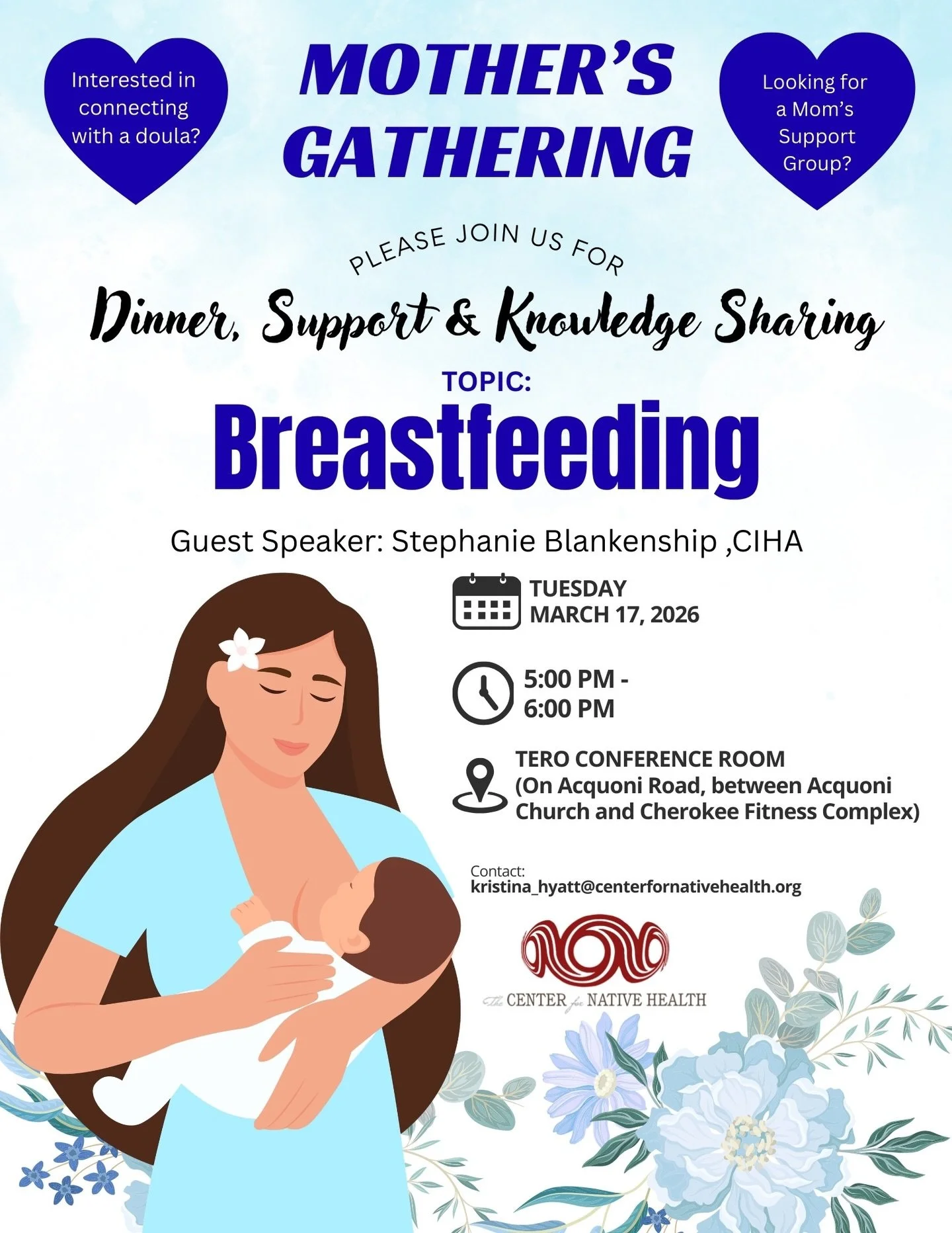 Join us for our March Mothers Gathering! This month we&rsquo;ll be talking about breastfeeding and supporting one another as mothers.