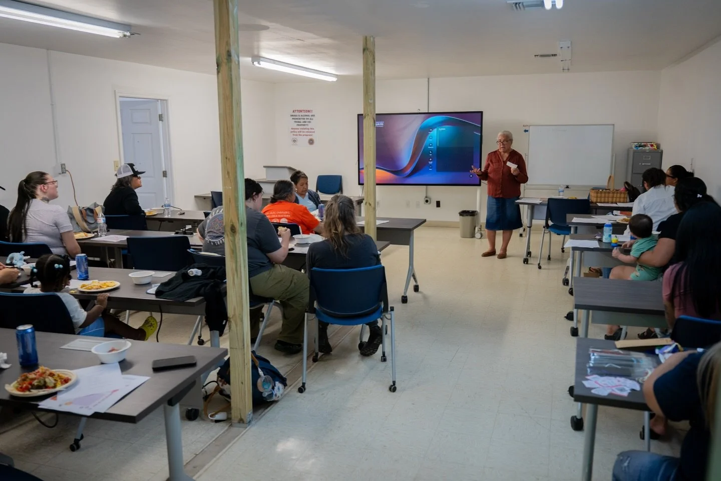 The Mothers Gathering in April focused on literacy and lullabies, where we enjoyed a meal together and discussed the importance of talking, singing, reading and interacting with our children. Kelly Murphy and Marie Junaluska shared lullabies in the C