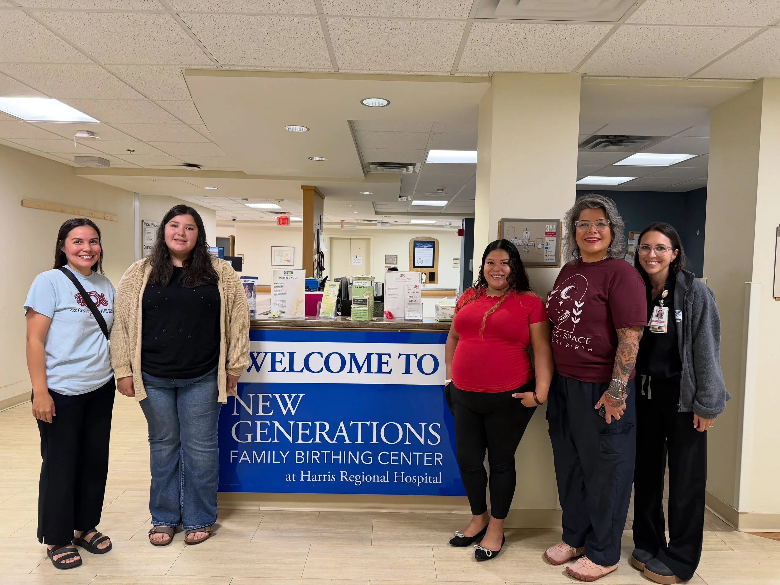 We are always grateful for the opportunity to tour the New Generations Family Birthing Center at Harris Regional Hospital, where many of our moms welcome their babies into the world. We were excited to have our summer intern, Zailiana Blythe, join us