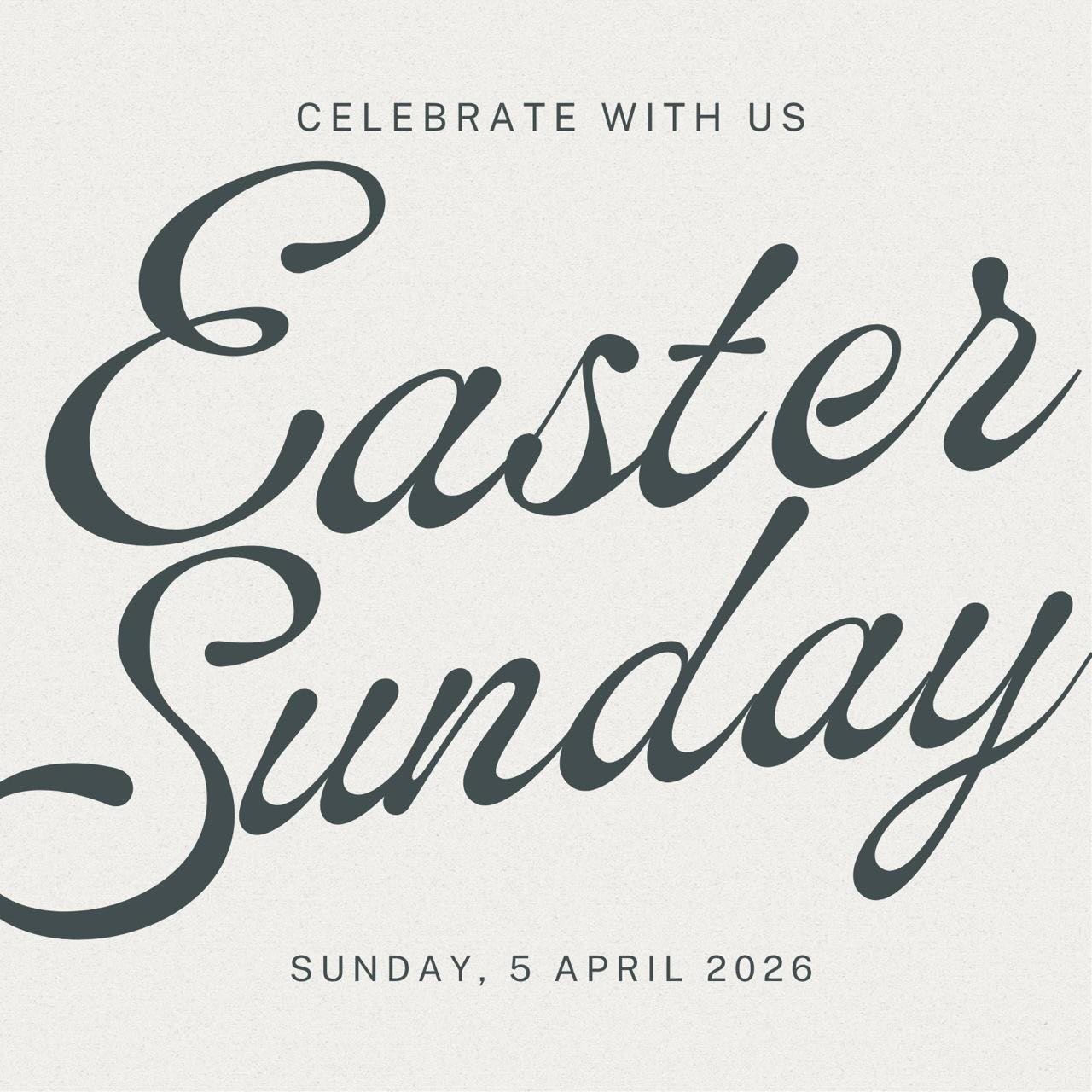 You are invited! Join us for Easter Sunday on April 5th to celebrate Christ&rsquo;s resurrection 🙌