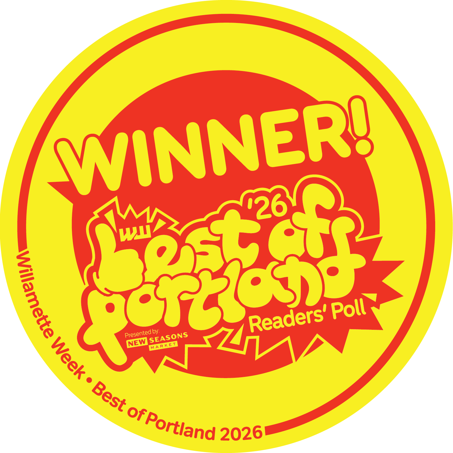 Winner of Willamette Week's Best of Portland 2026 award badge displayed on the Fun House Realty