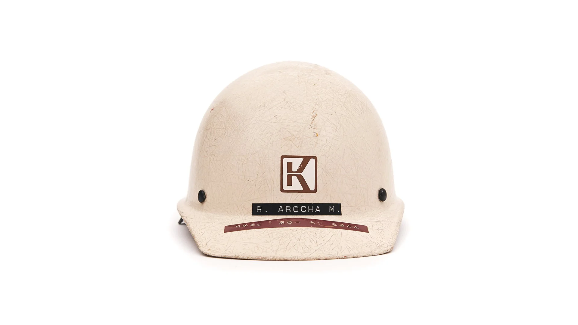 Casco de seguridad personalizado de un trabajador de Kepler.