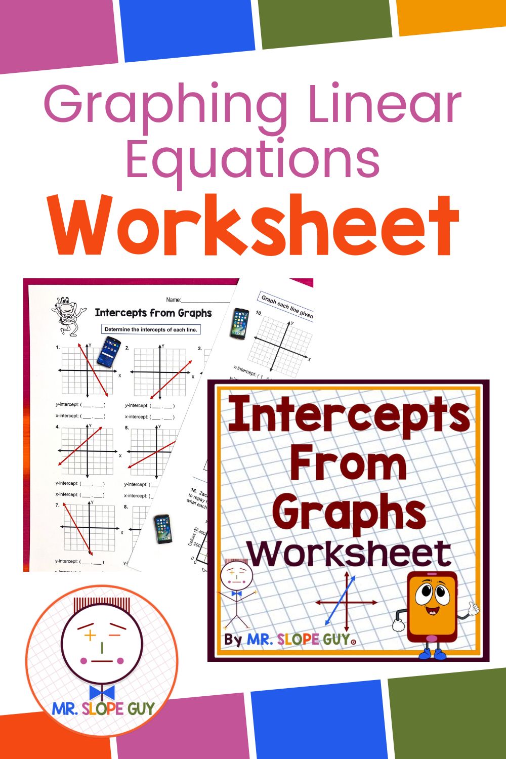 Graphing Linear Equations - Intercepts From Graphs