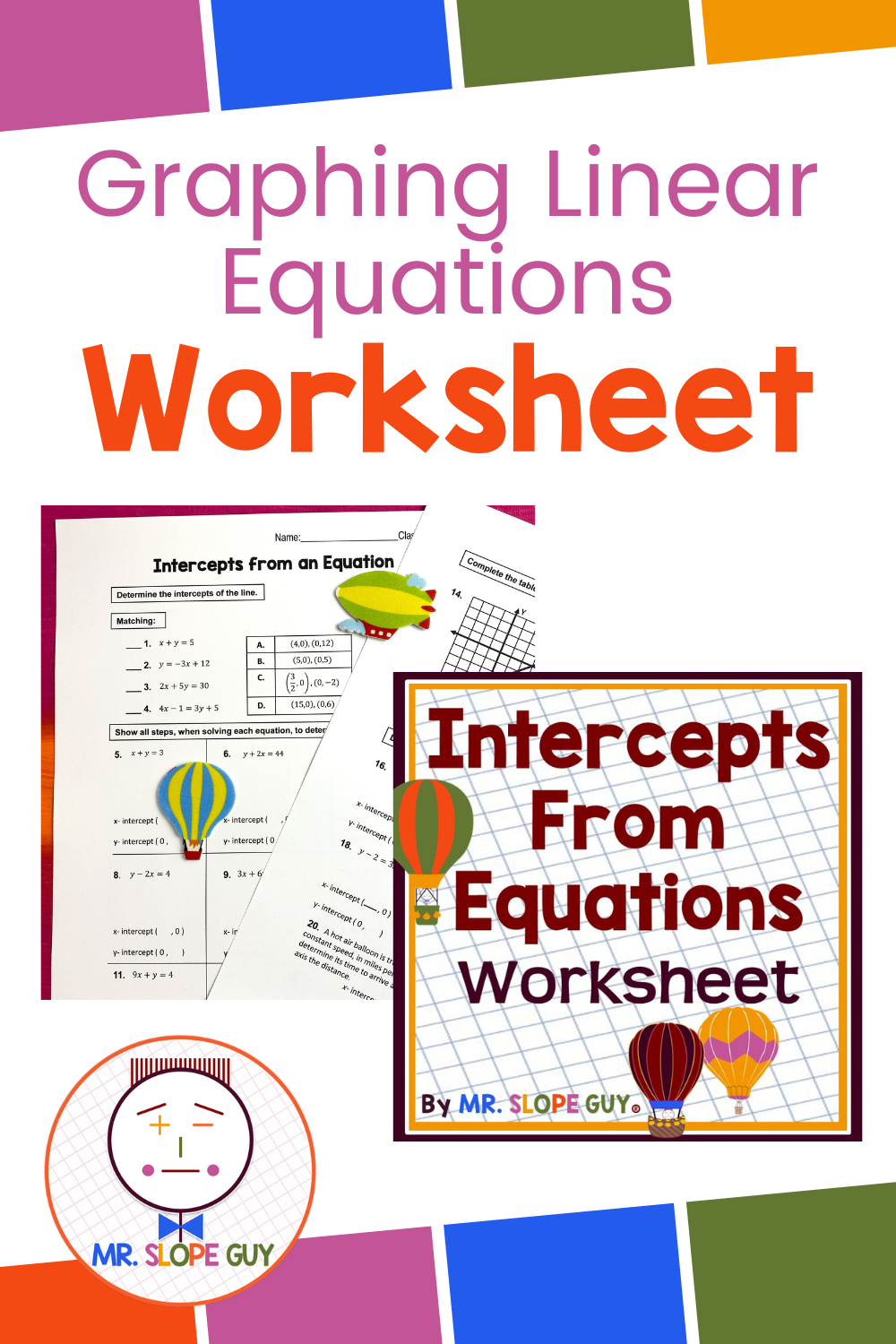 Graphing Linear Equations - Intercepts From Equations