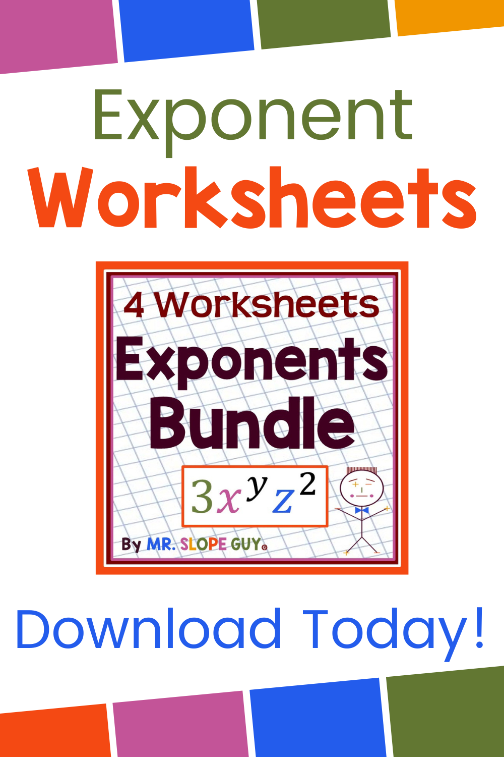 Exponent Worksheets - Exponents Bundle