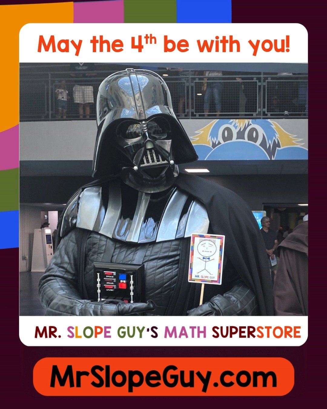 The Empire Graphs Back!
βοΈIn a galaxy not so far away, slope battles are won with y = mx + b.
Mr. Slope Guy resists the dark side…
But he’ll plot his revenge with perfect slope and y-intercept.
#TheEmpireGraphsBack #MayTheFourth #MrSlo