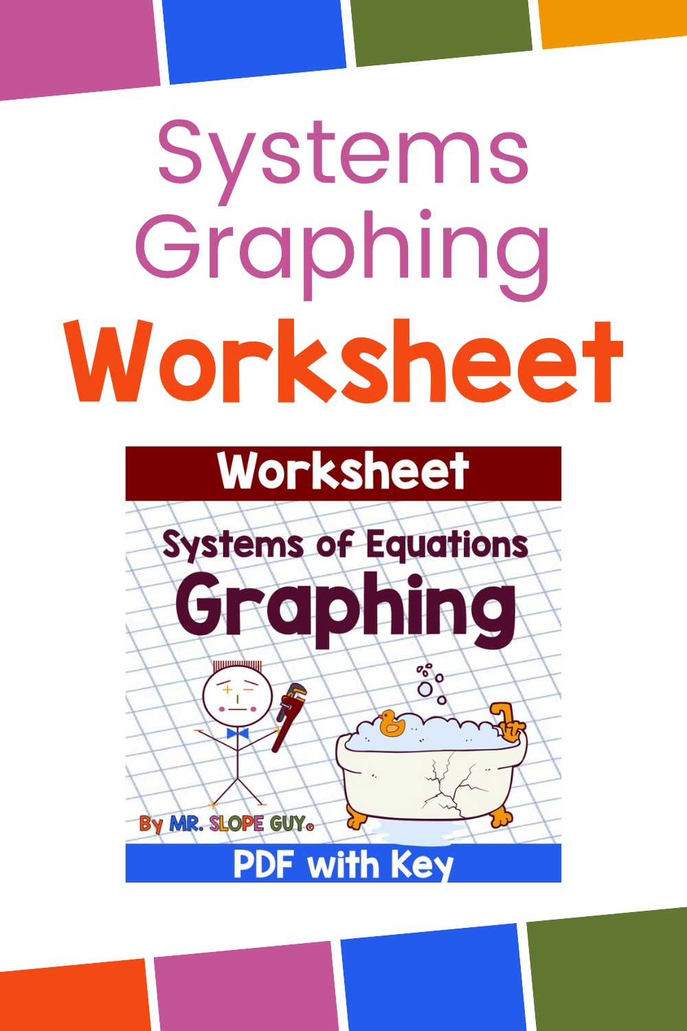 Systems  of Equations Graphing worksheets