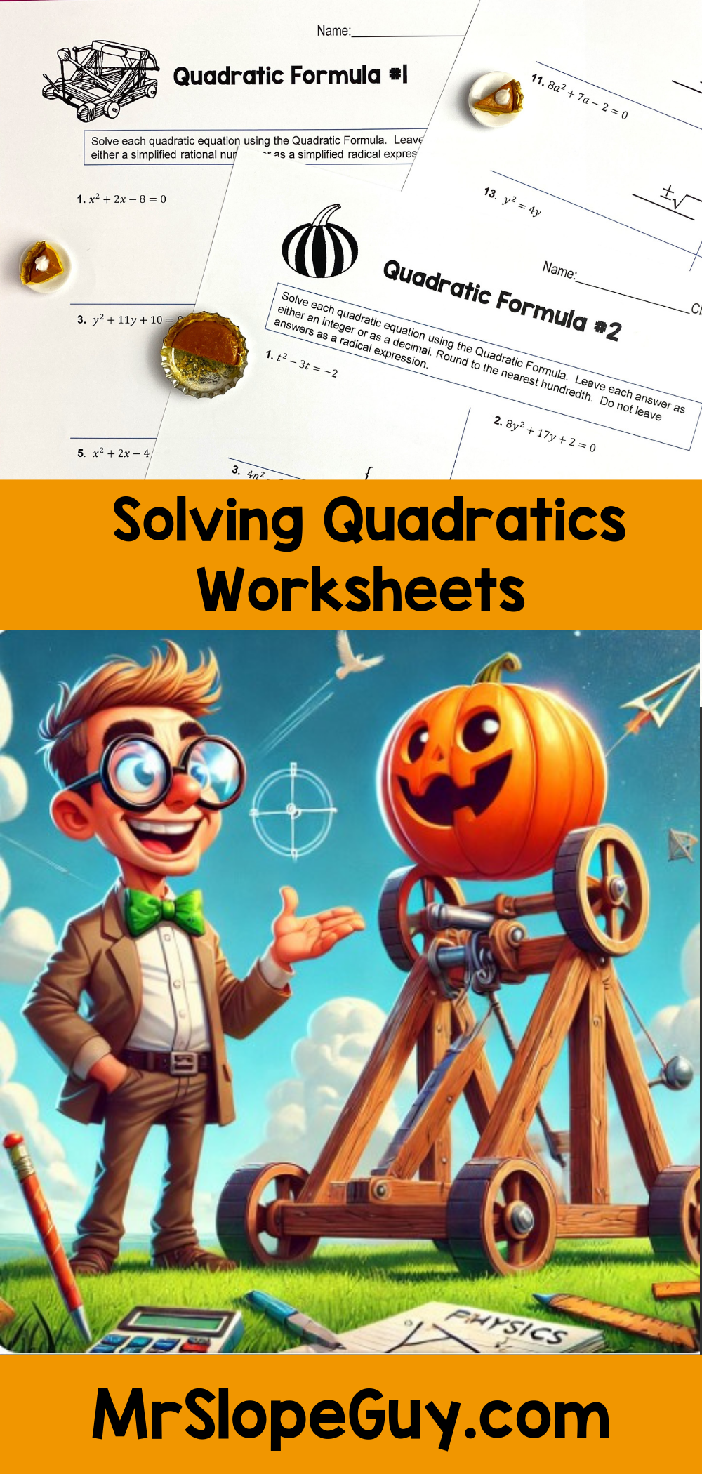 Solving Quadratics Worksheets