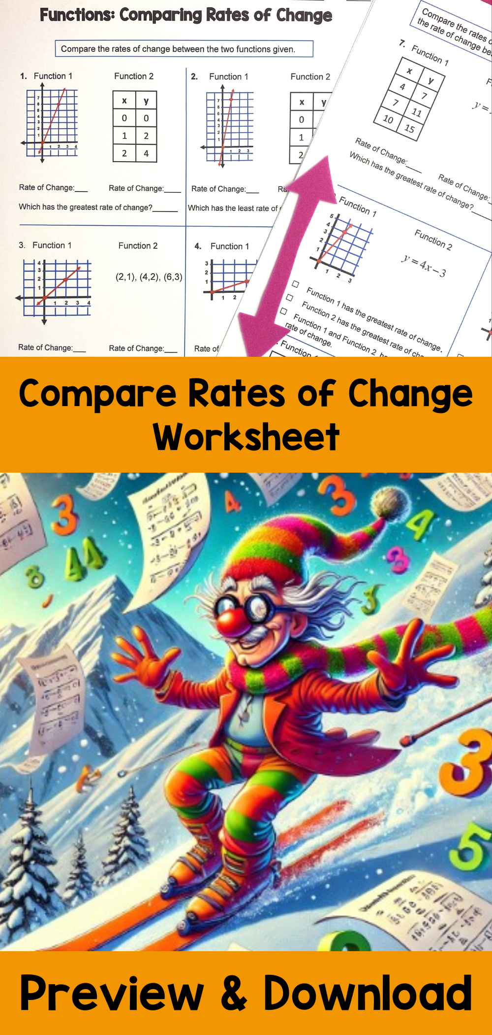 Comparing Rates of Change as Slope Worksheet