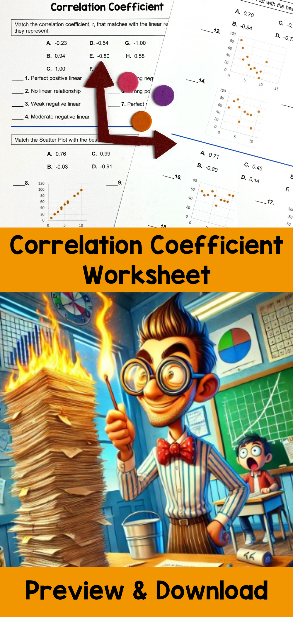 Correlation Coefficient Worksheet