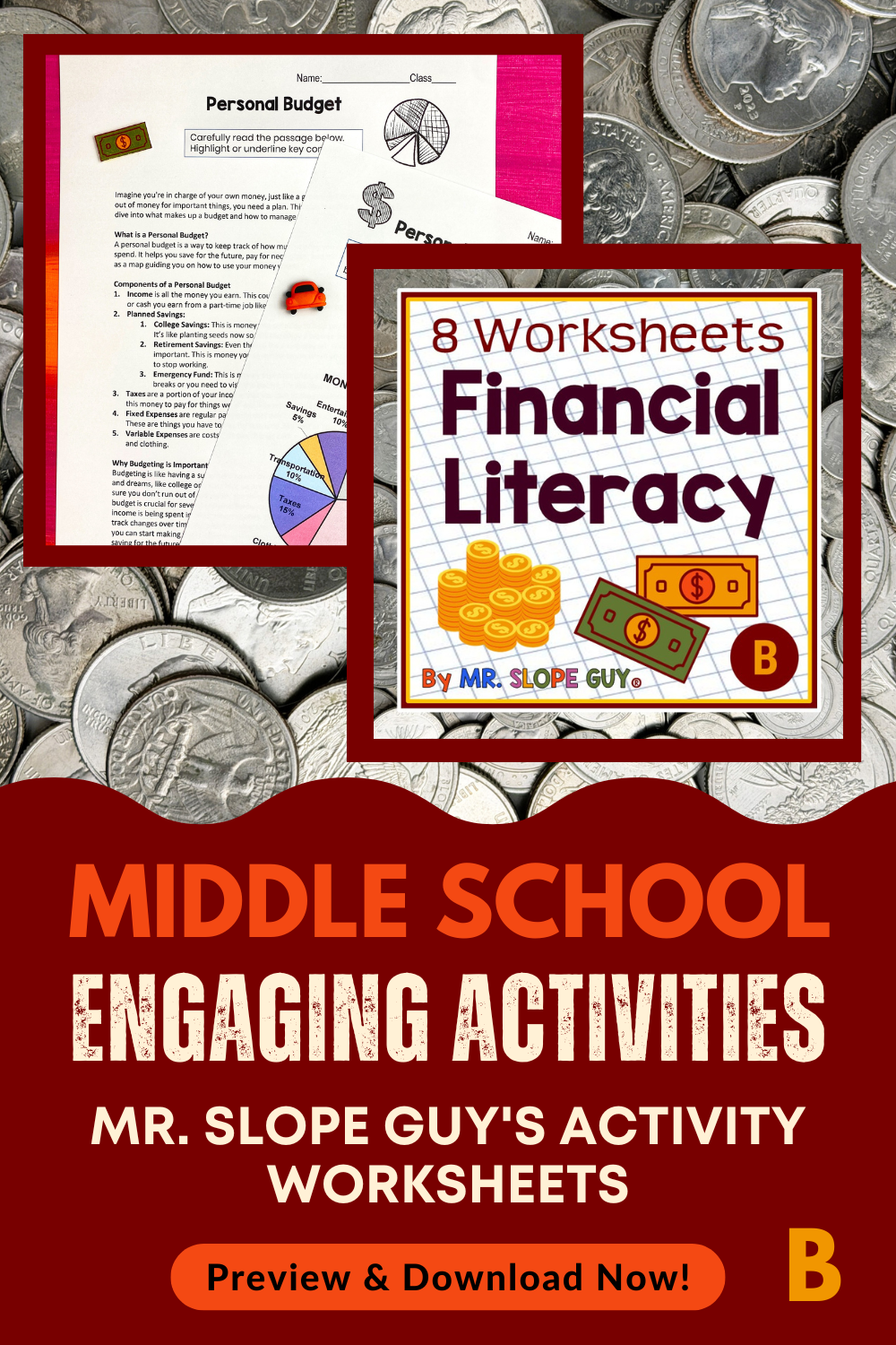 Financial Literacy Worksheet Bundle