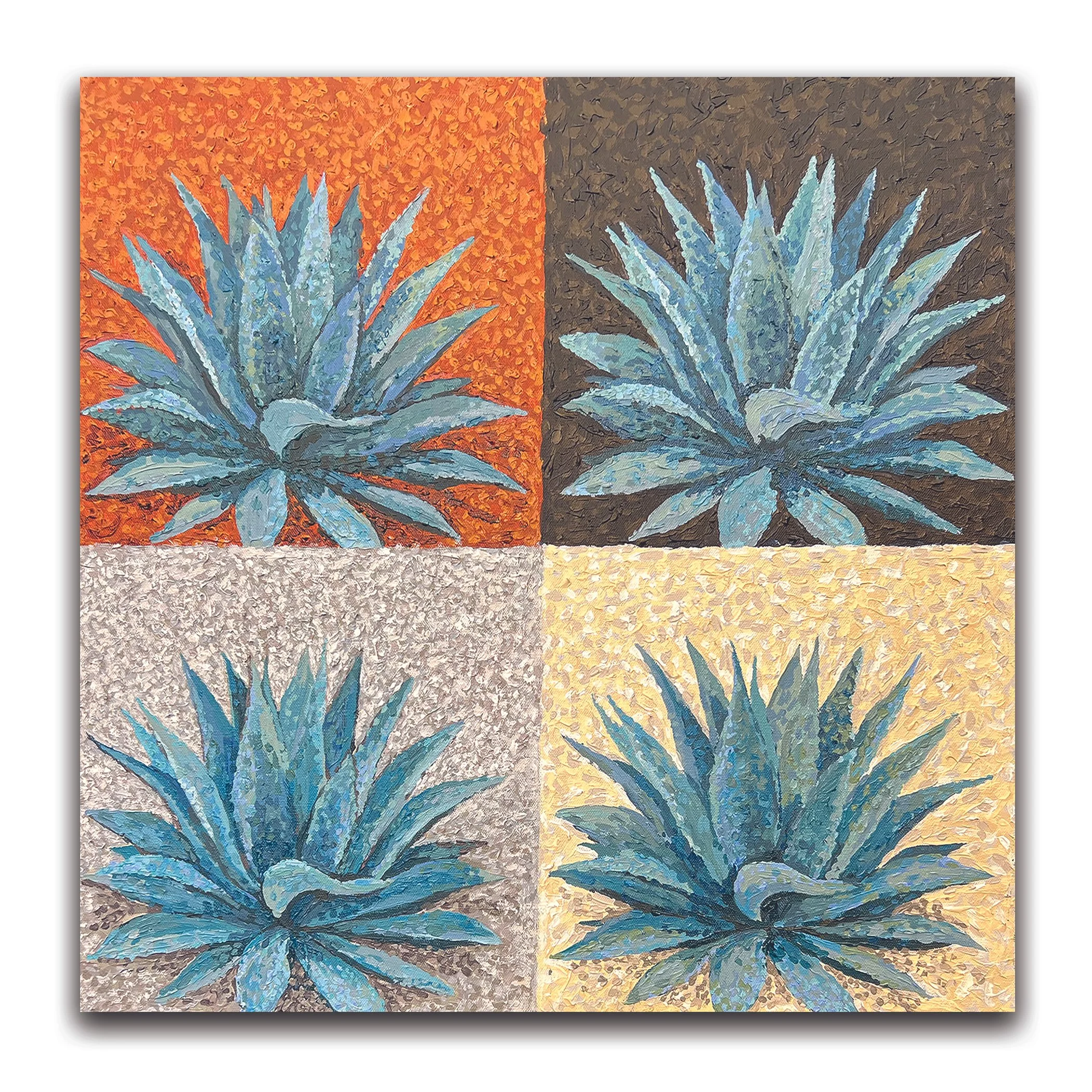 "Quadrant:Agave",24"x24", acrylic