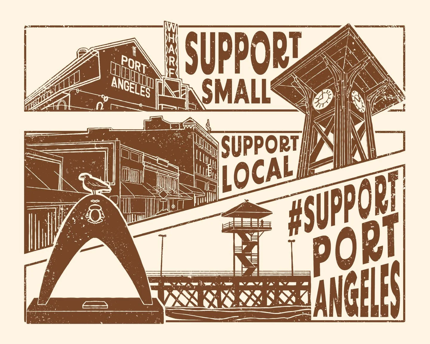 Contest entries submitted!!!!!
This year I'm competing for the Downtown Waterfront District Small Business Weekend for Port Angeles. It's a bag that is used right after Black Friday in downtown PA. These collectible totes come packed with coupons fr