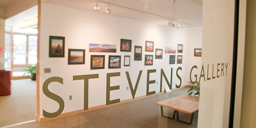 Image of gallery through a window