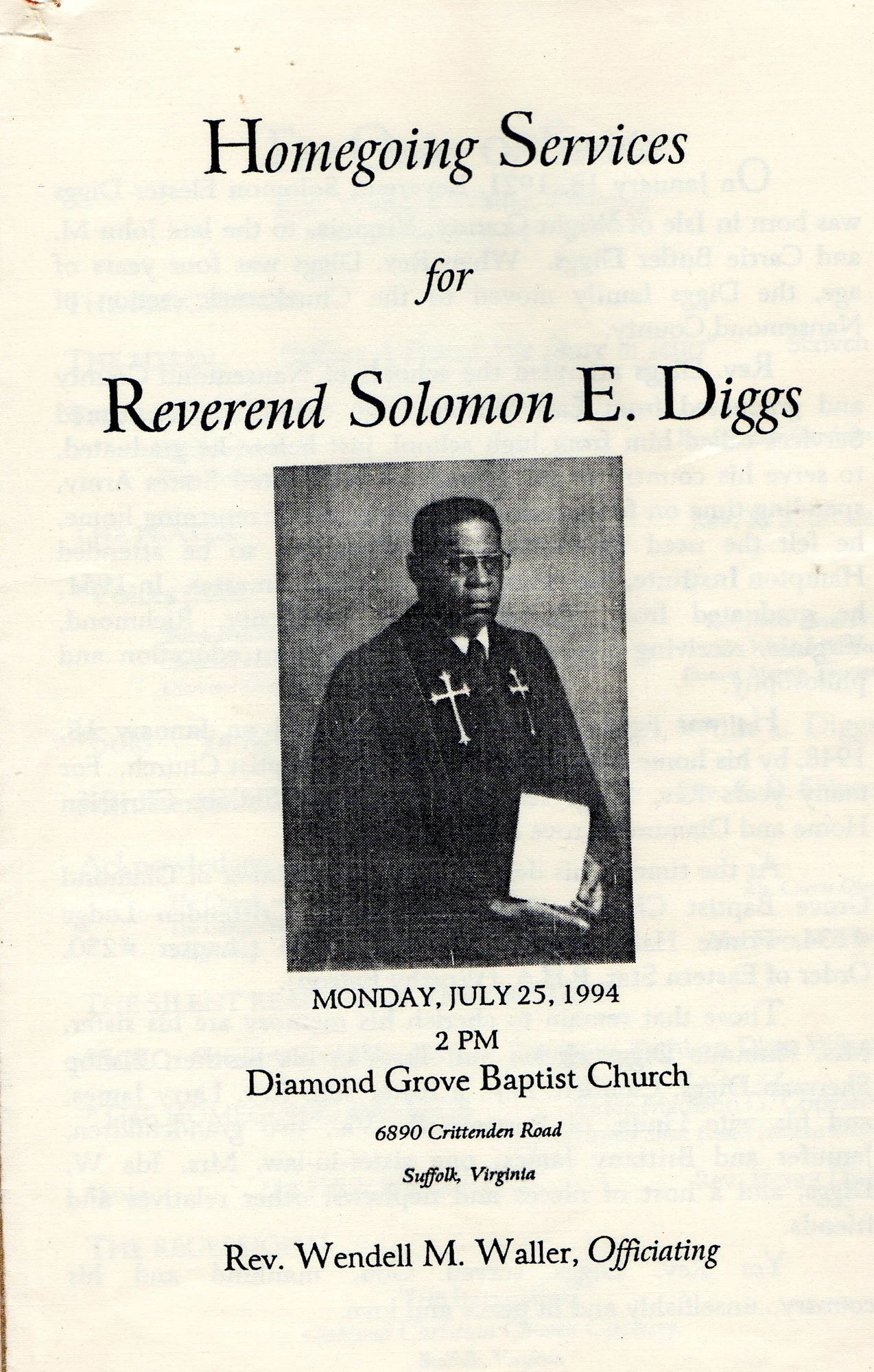 Rev. Soloman Diggs Pastor Diamond Grove and Christian Home Churches  Dolly Williams photo.jpg