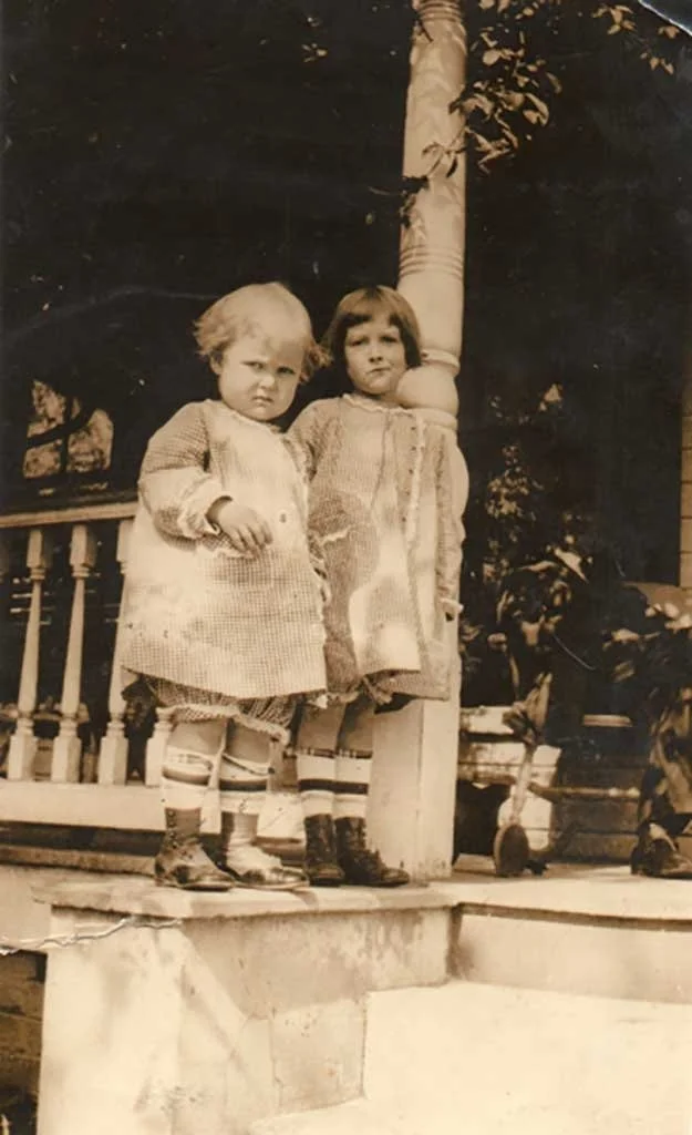  Francis and Judith Gilliam on their grandparents’ front porch in 1924  Gilliam family photo 