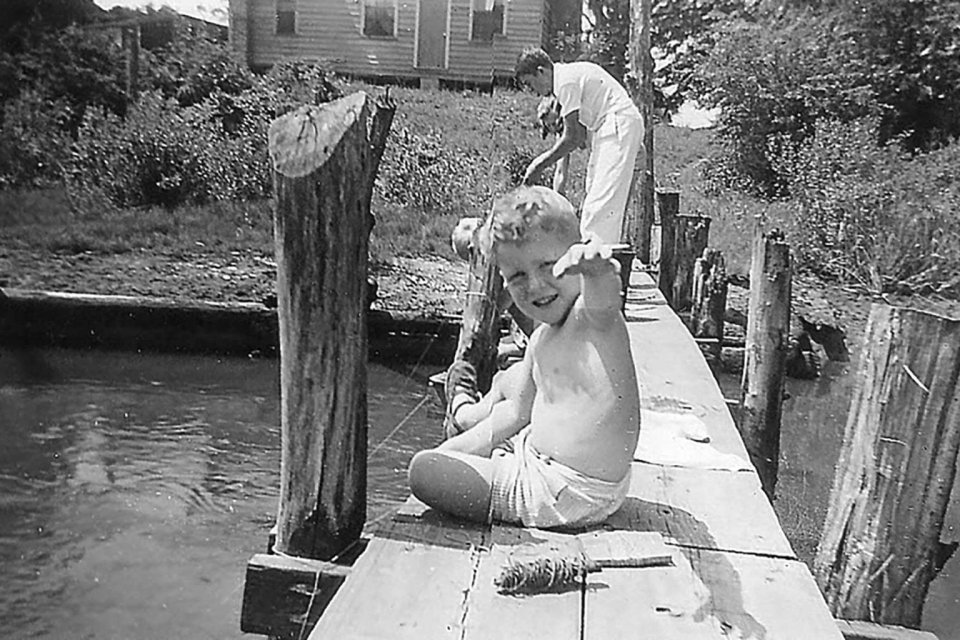  Raymond Cobb and Bryan Graves fishing   Gilliam family photo   