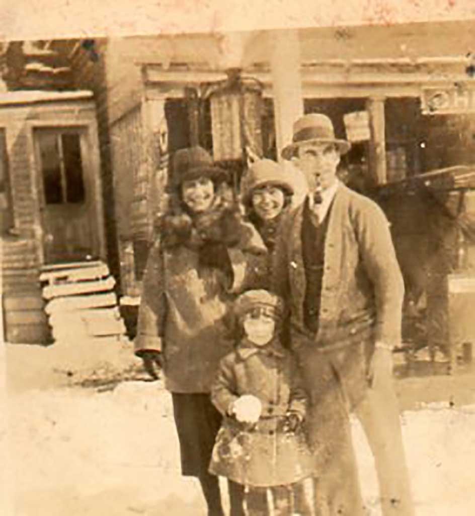 Lillian Marshall, Mary and Charlie Johnson with daughter, Mary Virginia