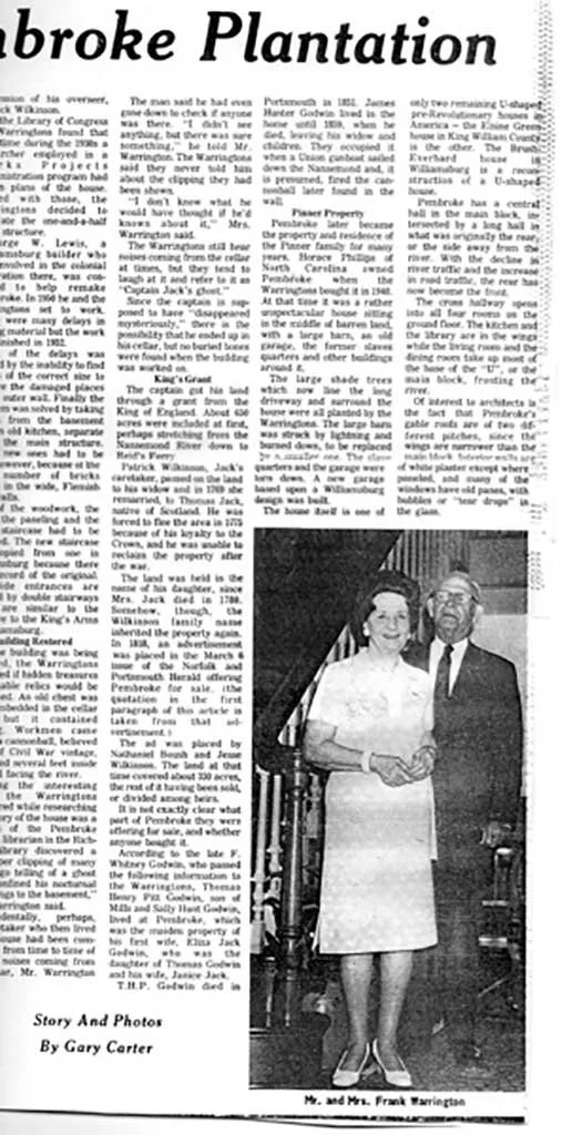  Second half of Pembroke article  Cox family 