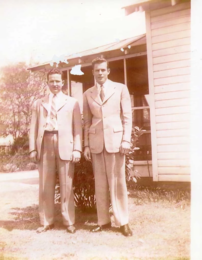 P.D. Howell and Al Saunders on Saunders farm Scott Saunders photo