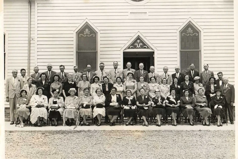  I. W. Johnson Bible Class at Oakland Christian Church circa 1954  Mary Virginia Johnson Bush collection 