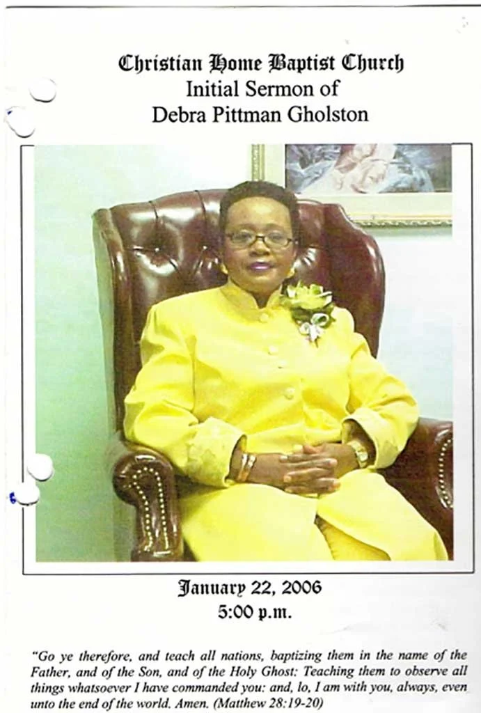  Rev. Deborah Pittman Gholston - Christian Home Baptist Church - 2006  Dolly Williams collection 