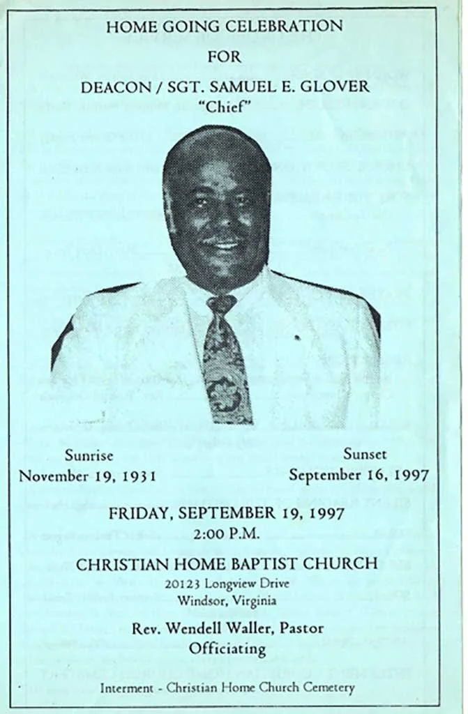  Samuel Glover obituary 