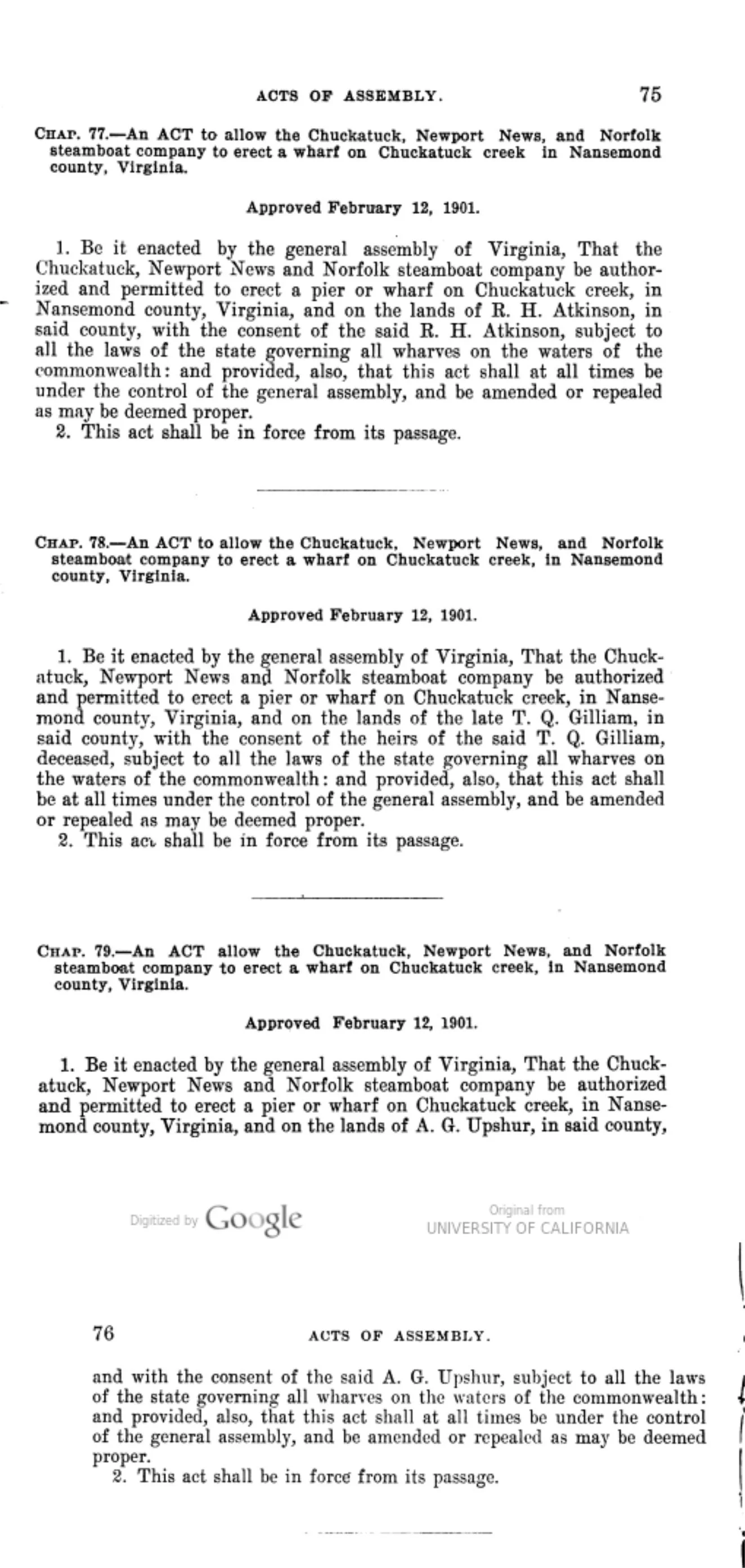  Acts passed at a General Assembly of the Commonwealth of Virginia yr.1901 mo.JAN (EXTRA SESSION) p.75and 76.jpg 