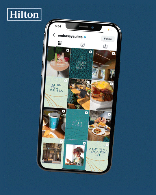 @hilton | 6 brands | monthly social