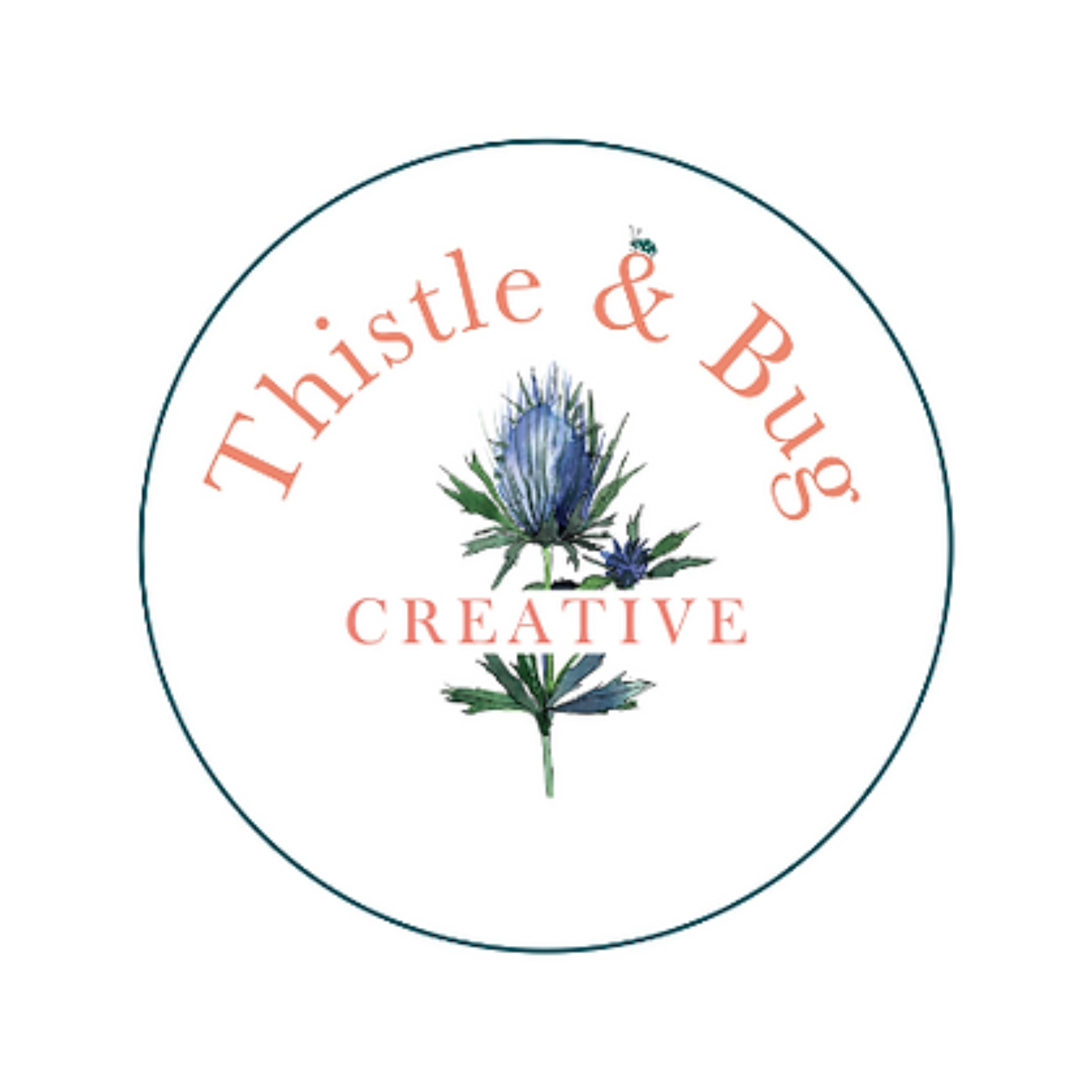 Thistle and bug logo