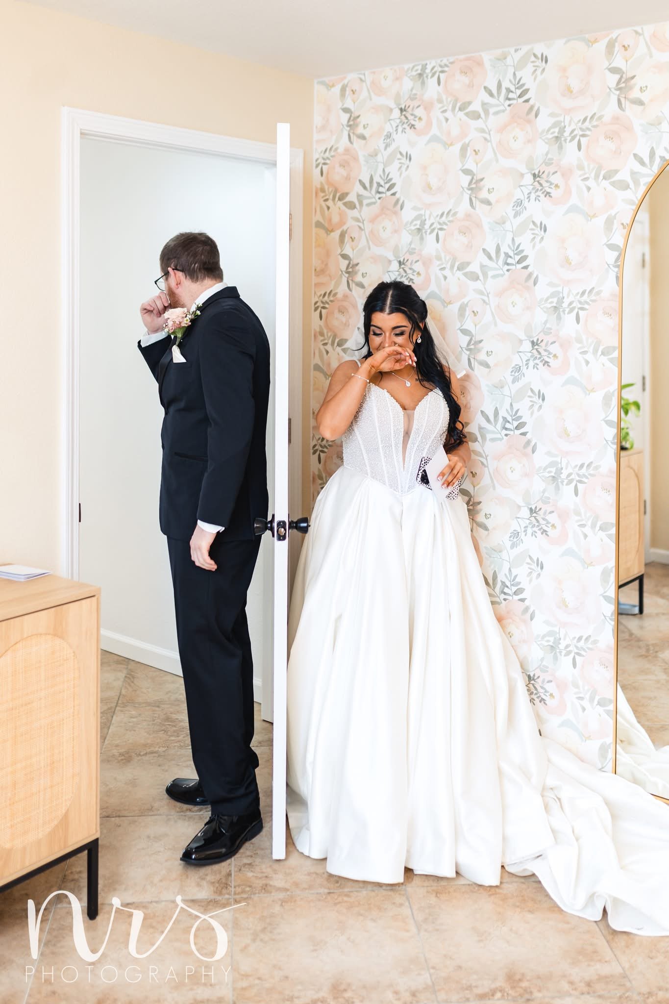 Private vows bridal suite privacy wedding reception in February