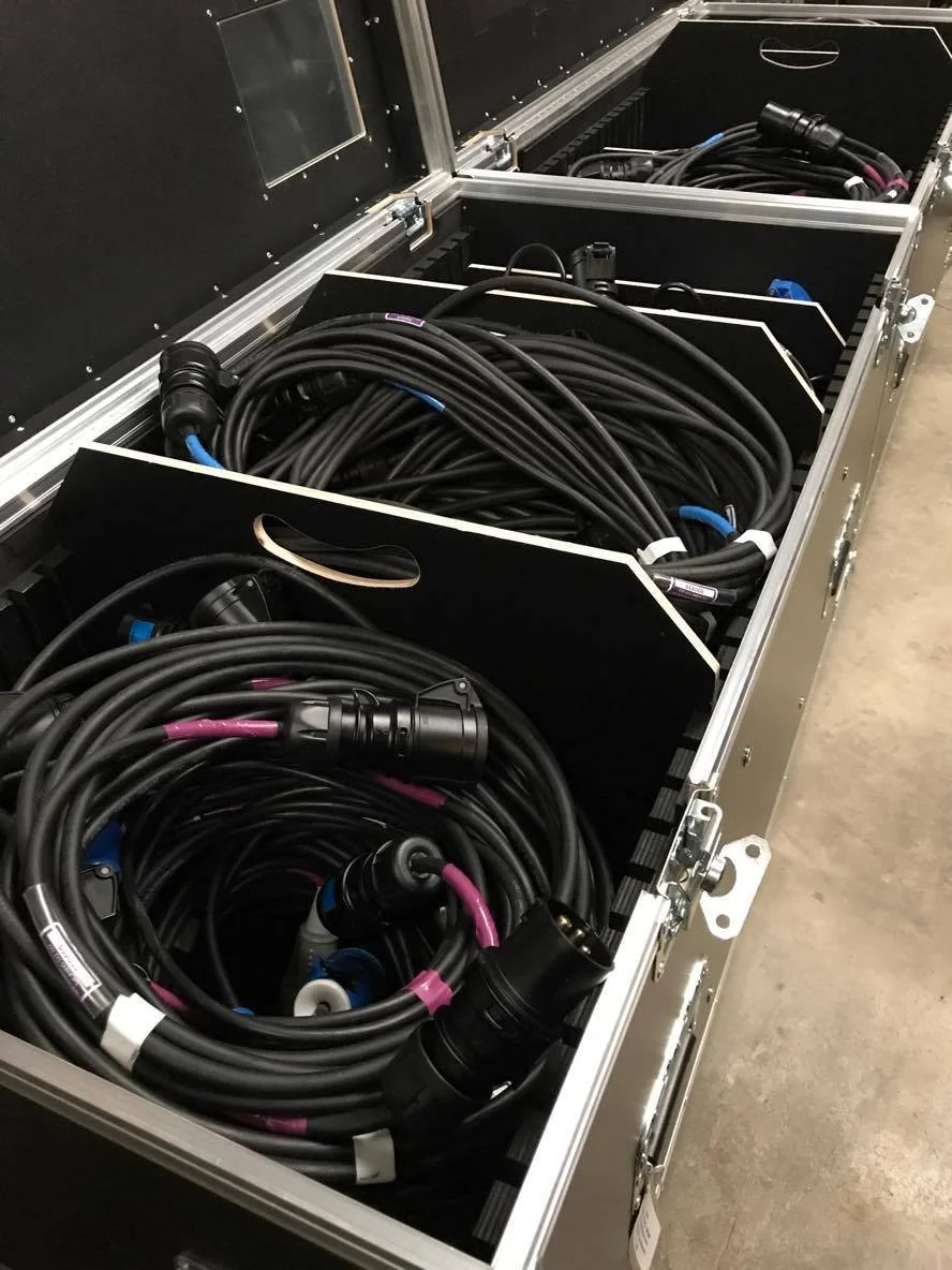 POWER CABLES IN A CASE