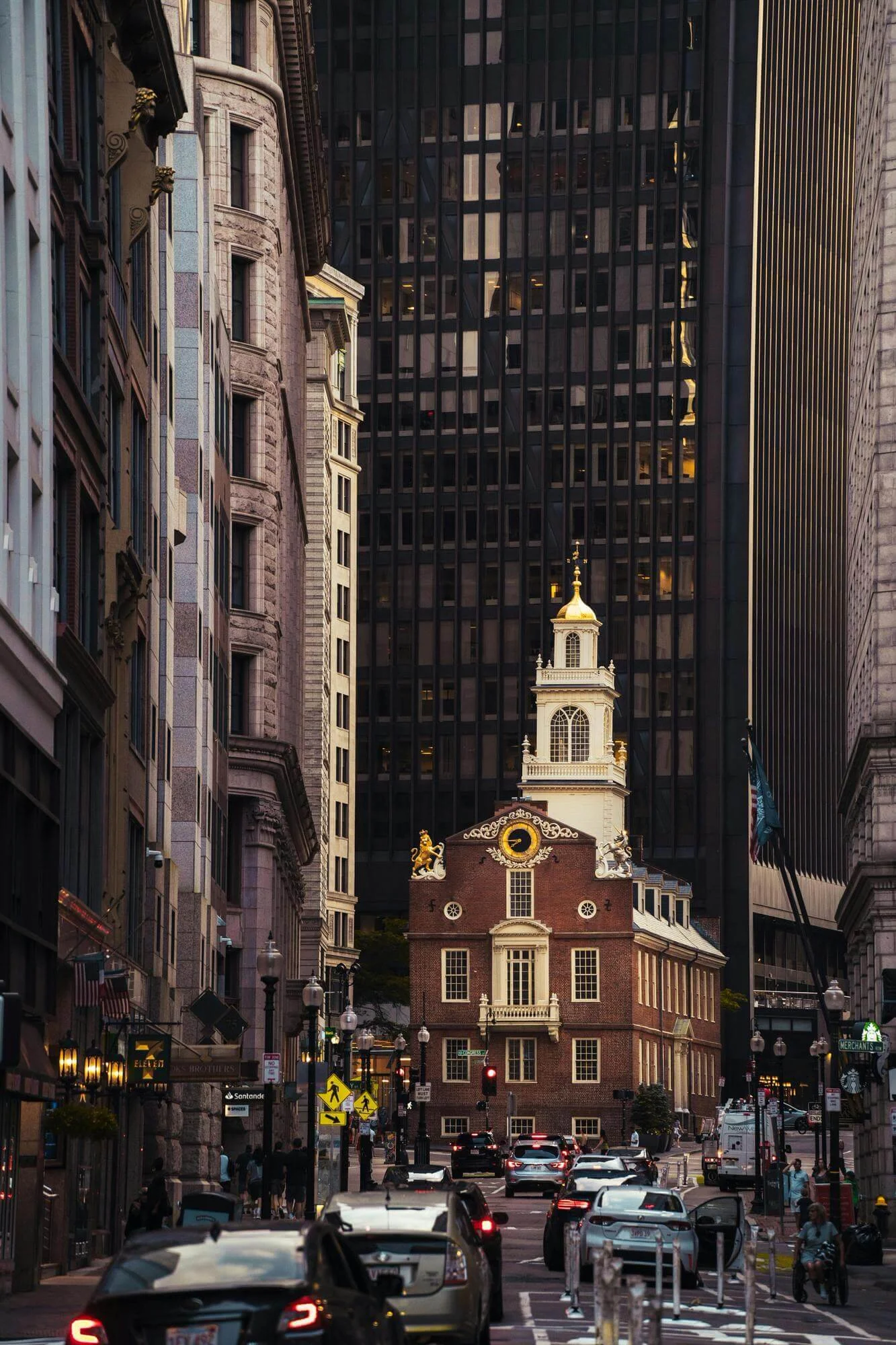 city scape of boston