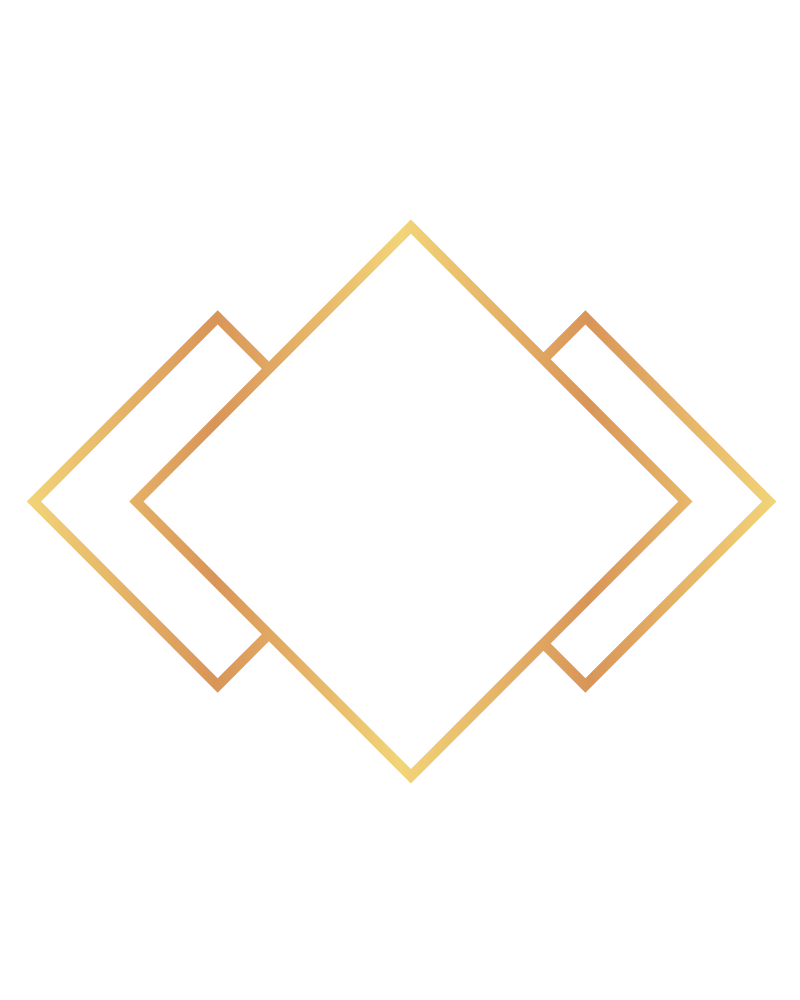 Abstract geometric art with shades of gold and peach, forming a faceted diamond shape.
