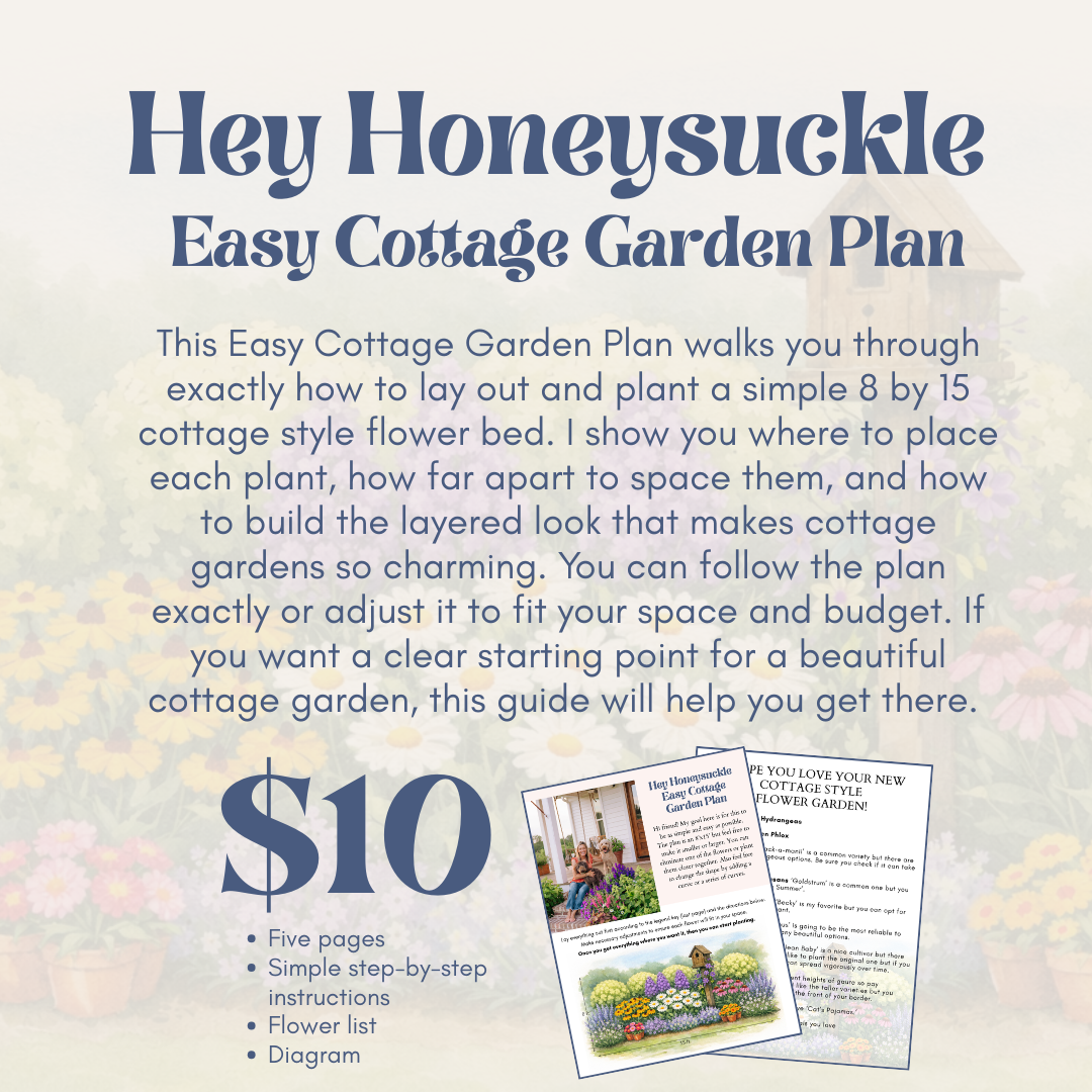 Hey Honeysuckle Easy Cottage Garden Plan