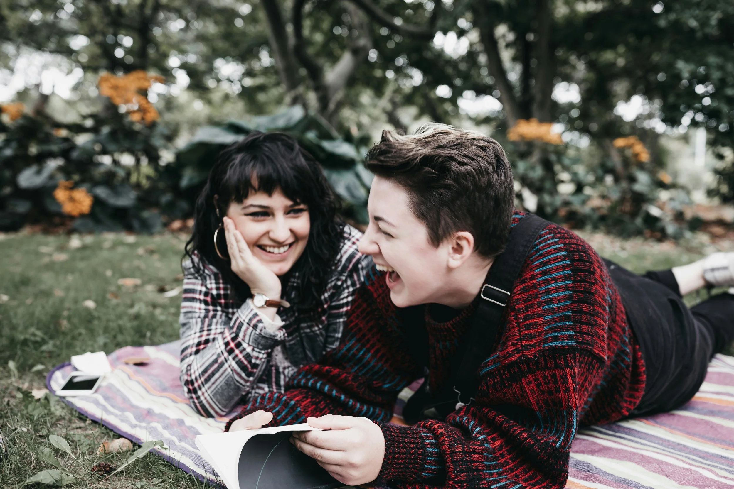 An engaged couple shares their "eight dates" connection opportunities because of the self-guided premarital preparation guide for couples provided by Heights Couples Therapy in Houston.