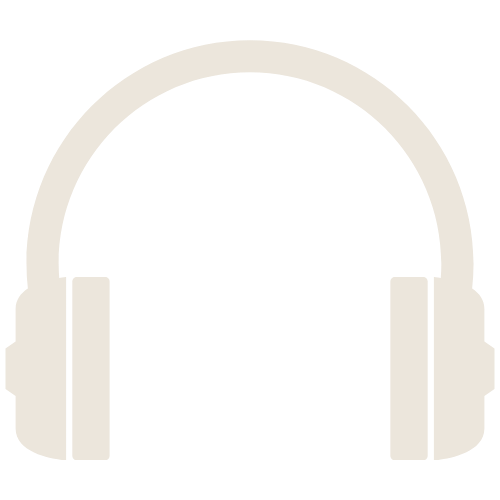 Icon of over-ear headphones in light gray color. Podcast resource recommended by therapists at Heights Couples Therapy.