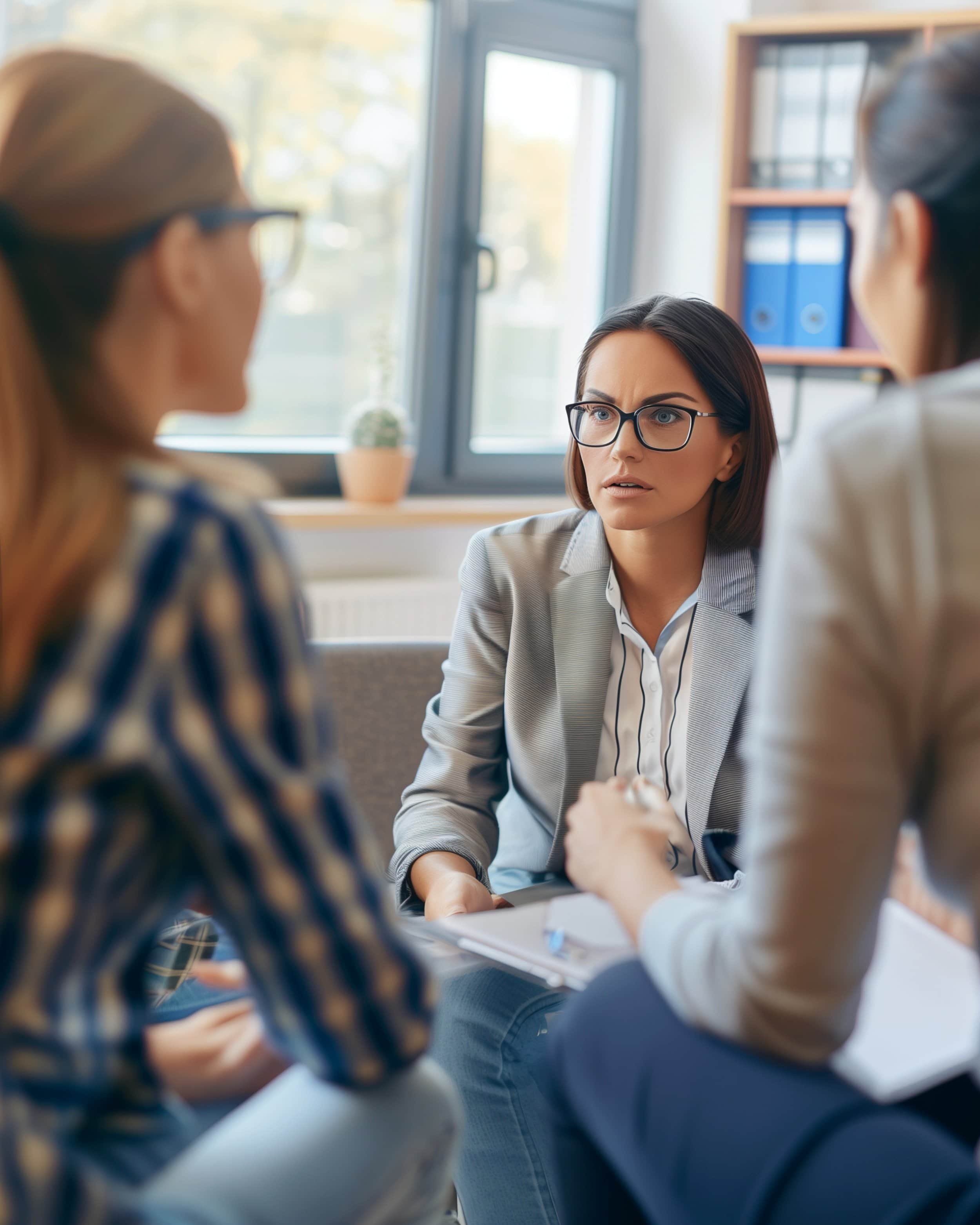 Same sex couple with a couples therapist in Houston