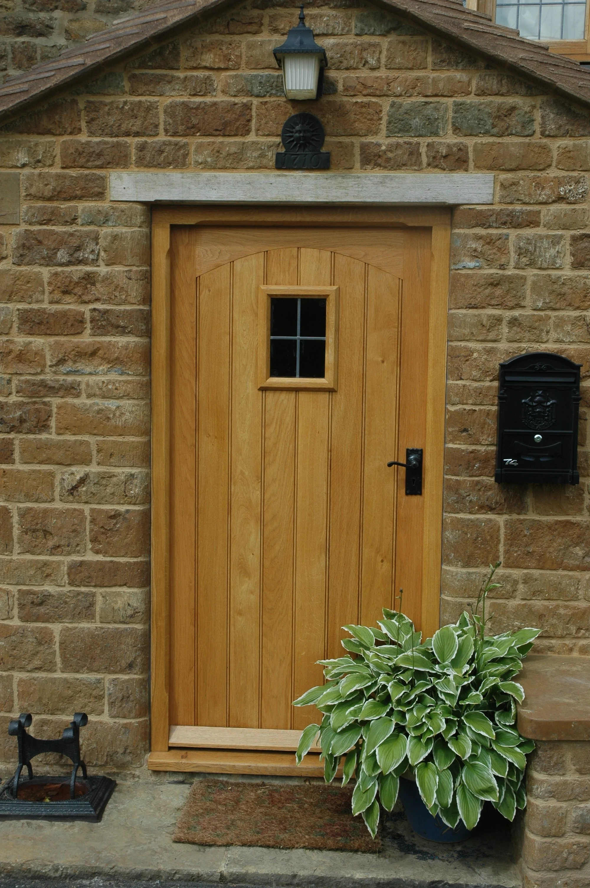 farmhouse front hardwood door