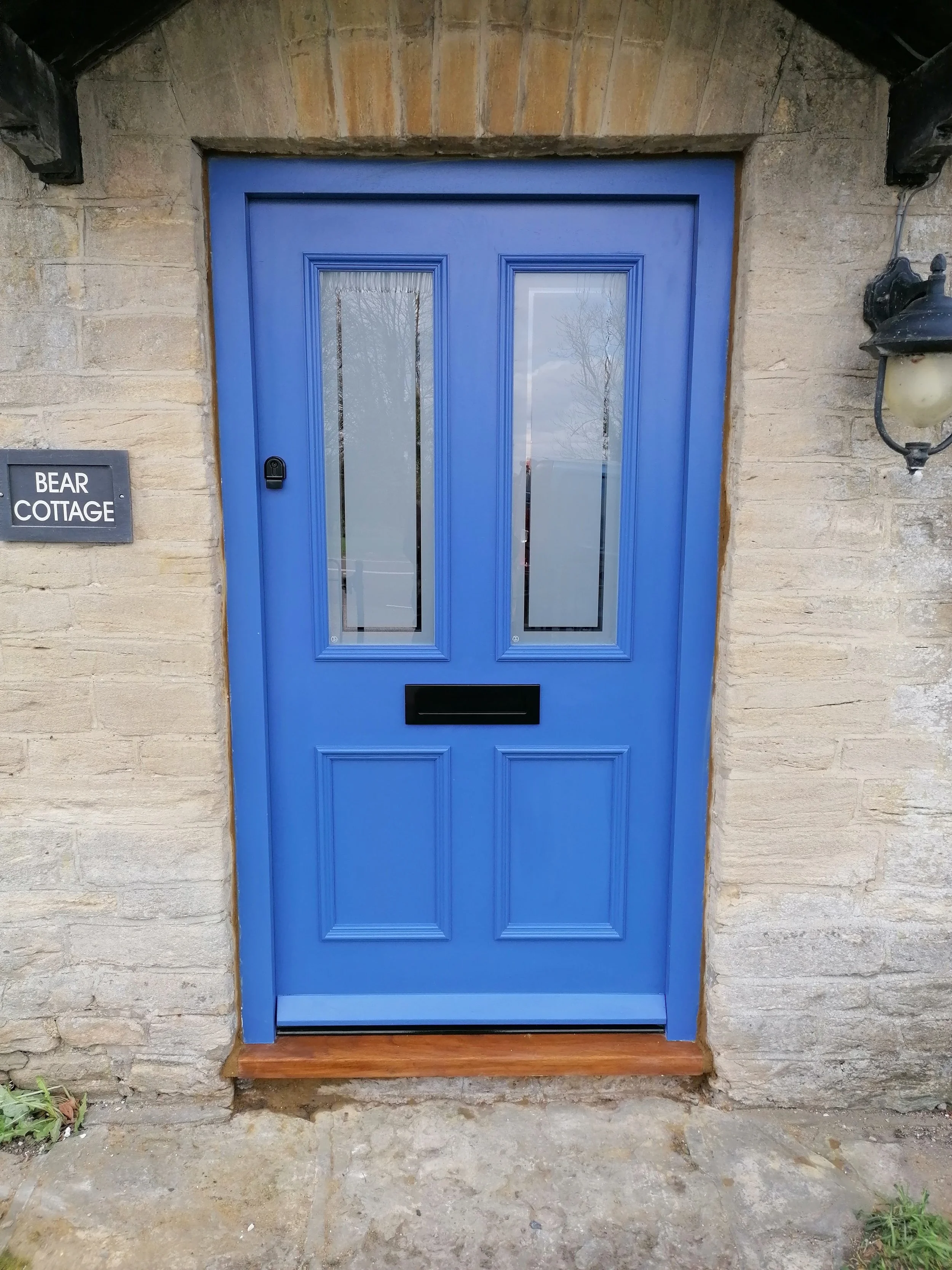 painted hardwood front door 