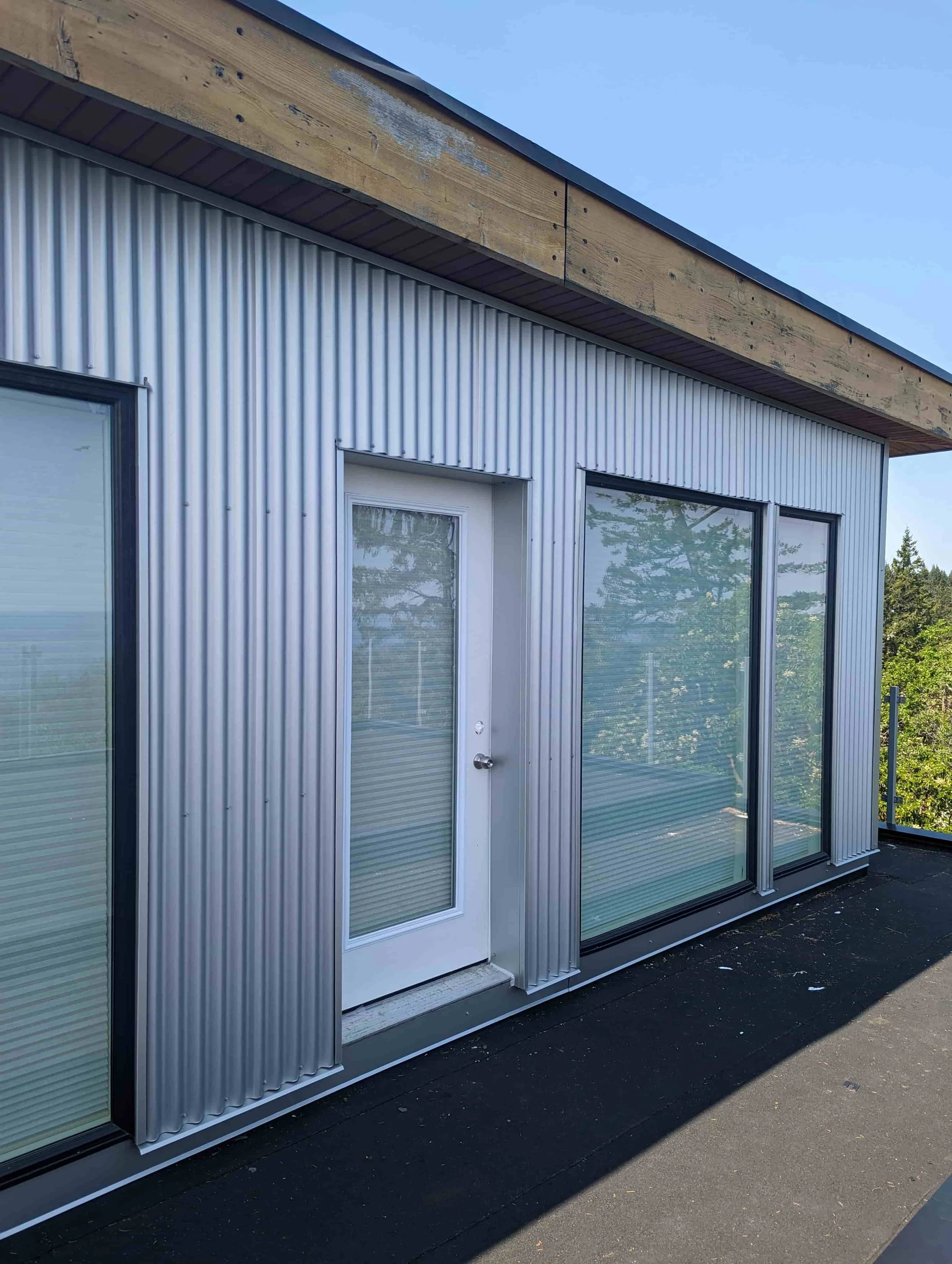 Quality corrugated metal siding.