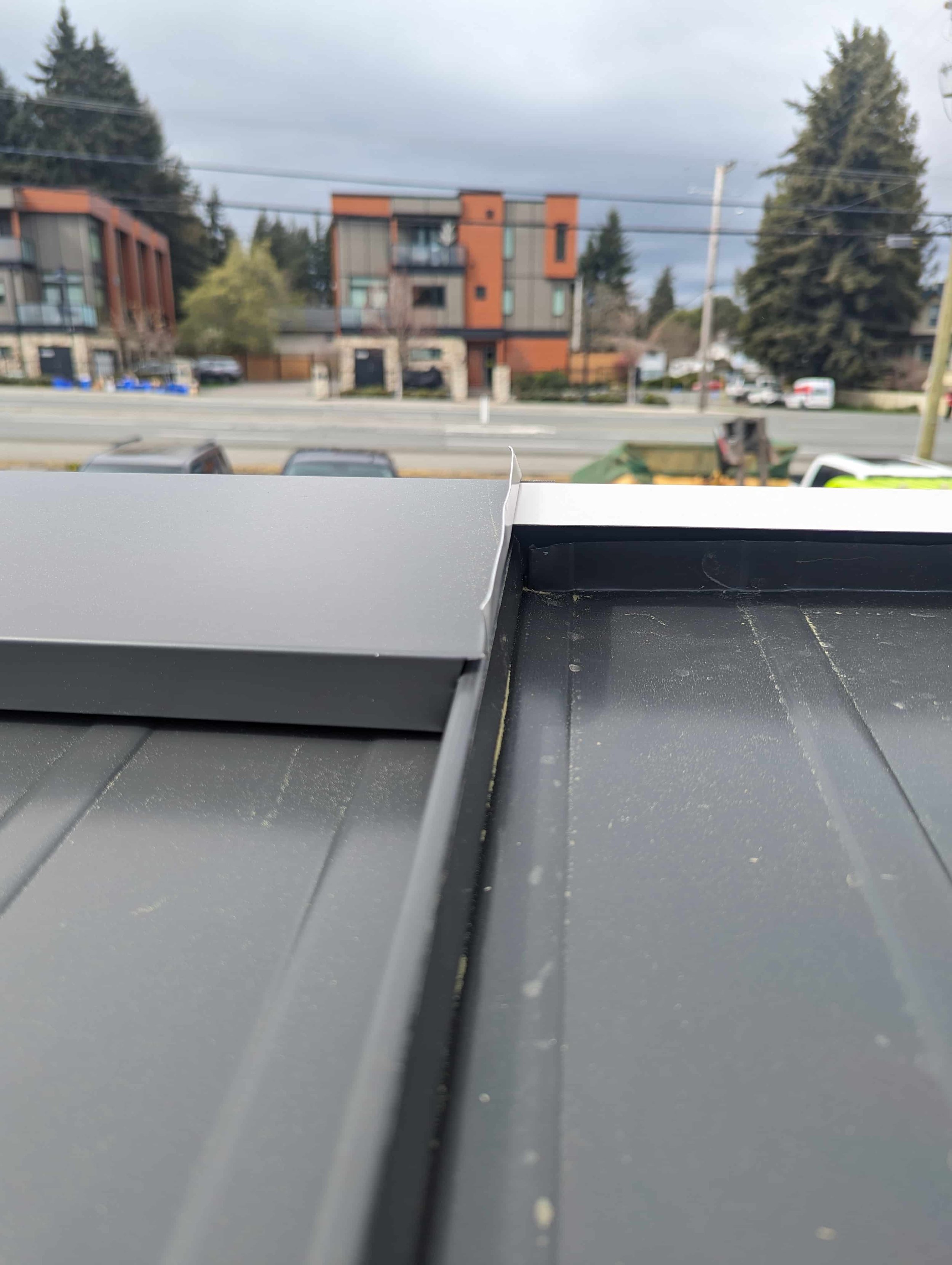 Close up details of quality metal roof in Victoria. 