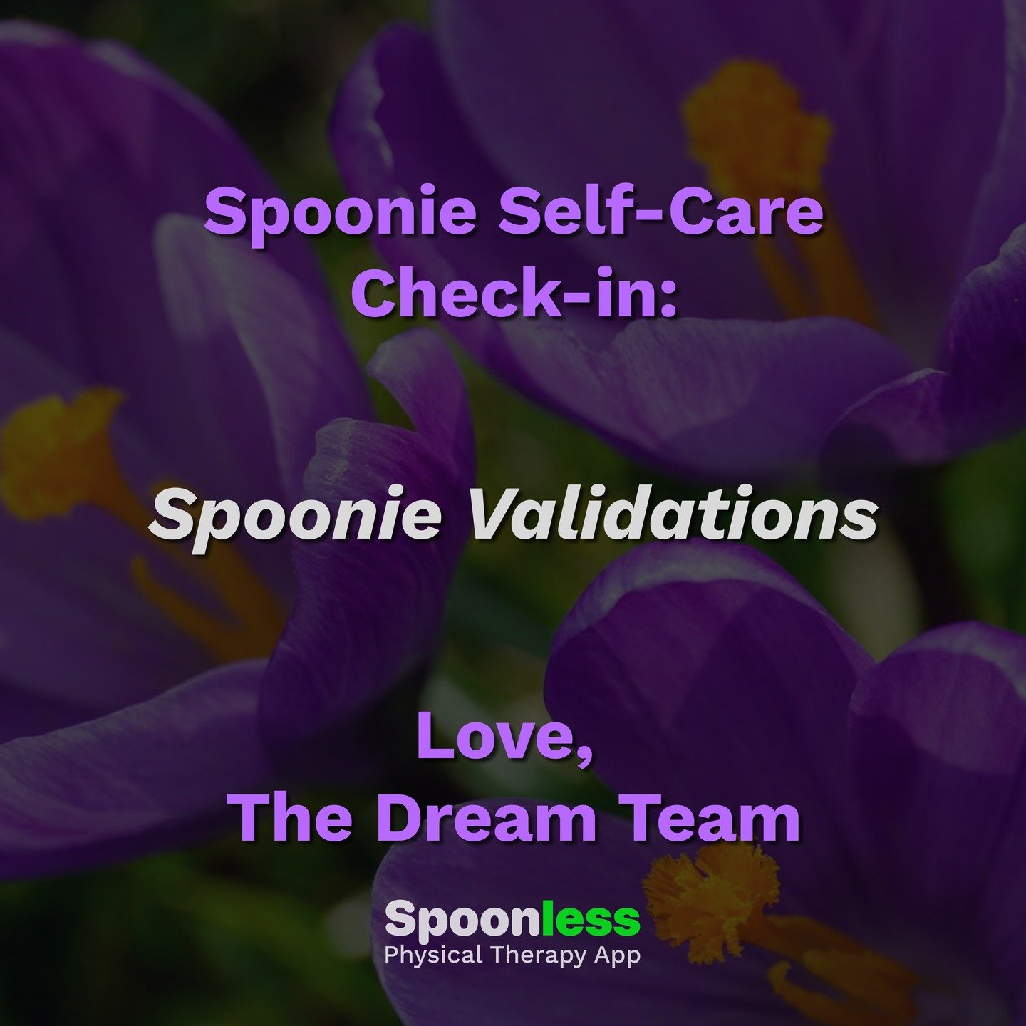 For this month&rsquo;s &quot;Spoonie Validations,&quot; our team picked out 3 influential quotes from powerful queer women and social activists: Audre Lorde, Laverne Cox, and Sylvia Rivera. 

The topics we discussed are as follows:

🏳️&zwj;🌈 Your l